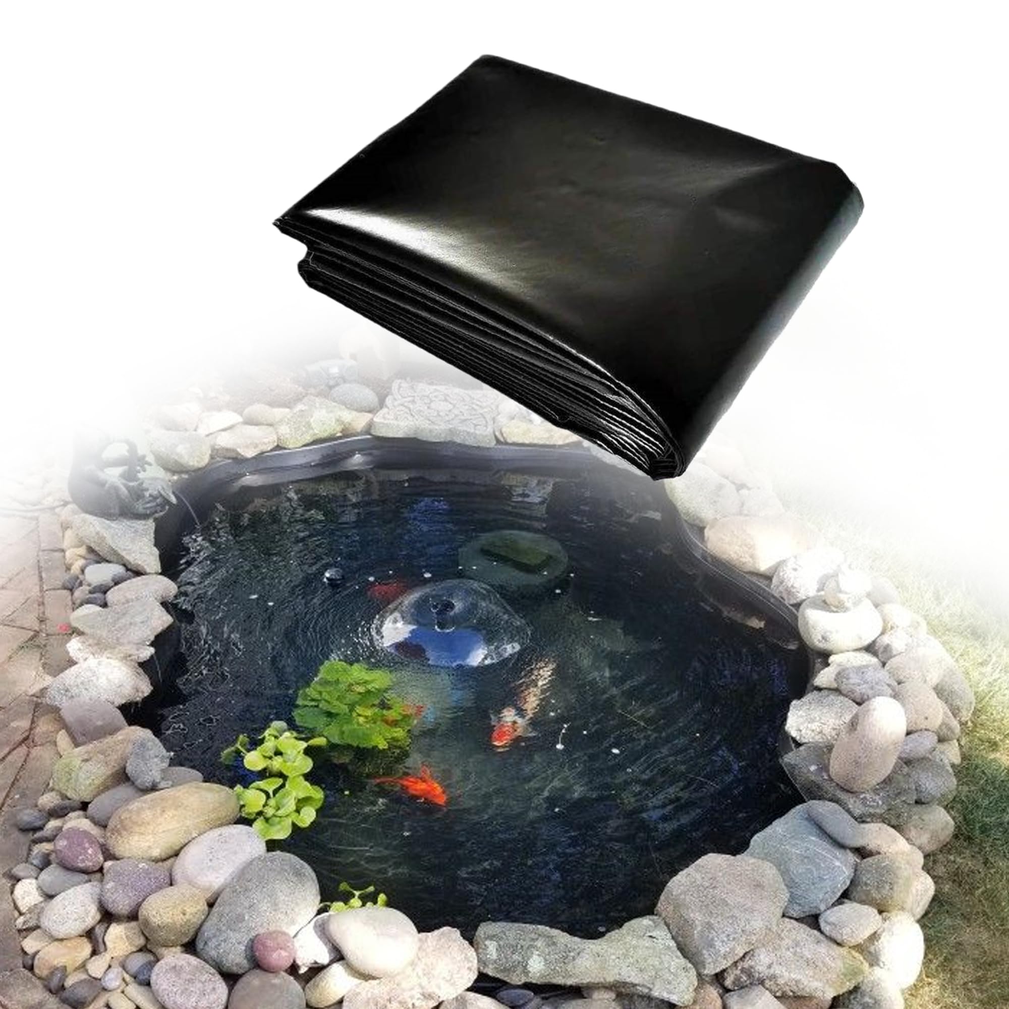 Bache bassin exterieur durable 600x1400 cm noire pour sources et estanques