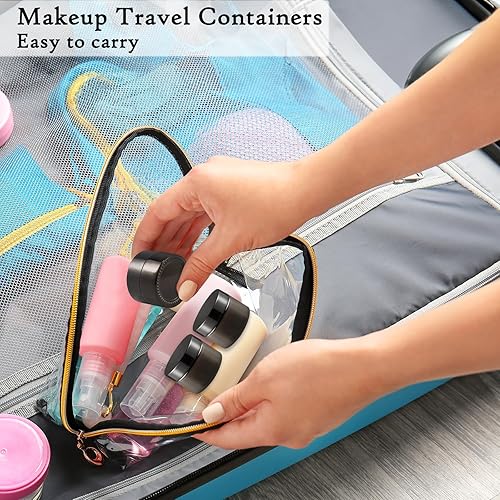 Miniatura 7 de Recipientes de bálsamo labial de 0.18 oz, 9 frascos de vidrio pequeños ámbar de muestra, mini recipientes cosméticos vacíos para loción, crema,