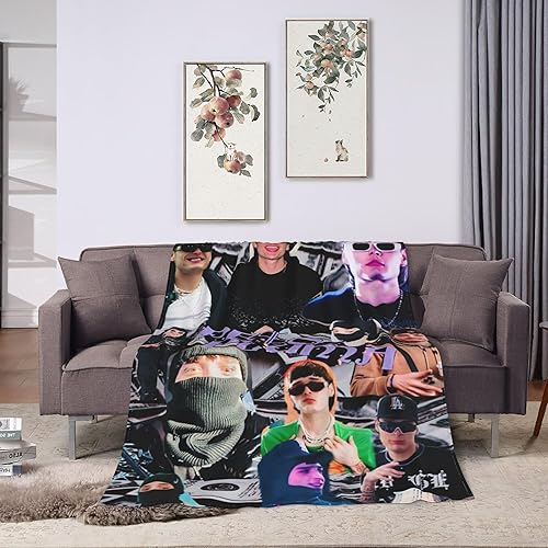 Miniatura 2 de Manta de collage de música, manta de felpa súper suave para todas las estaciones, manta para dormitorio, cama, sala de estar, sofá de 60 x 50