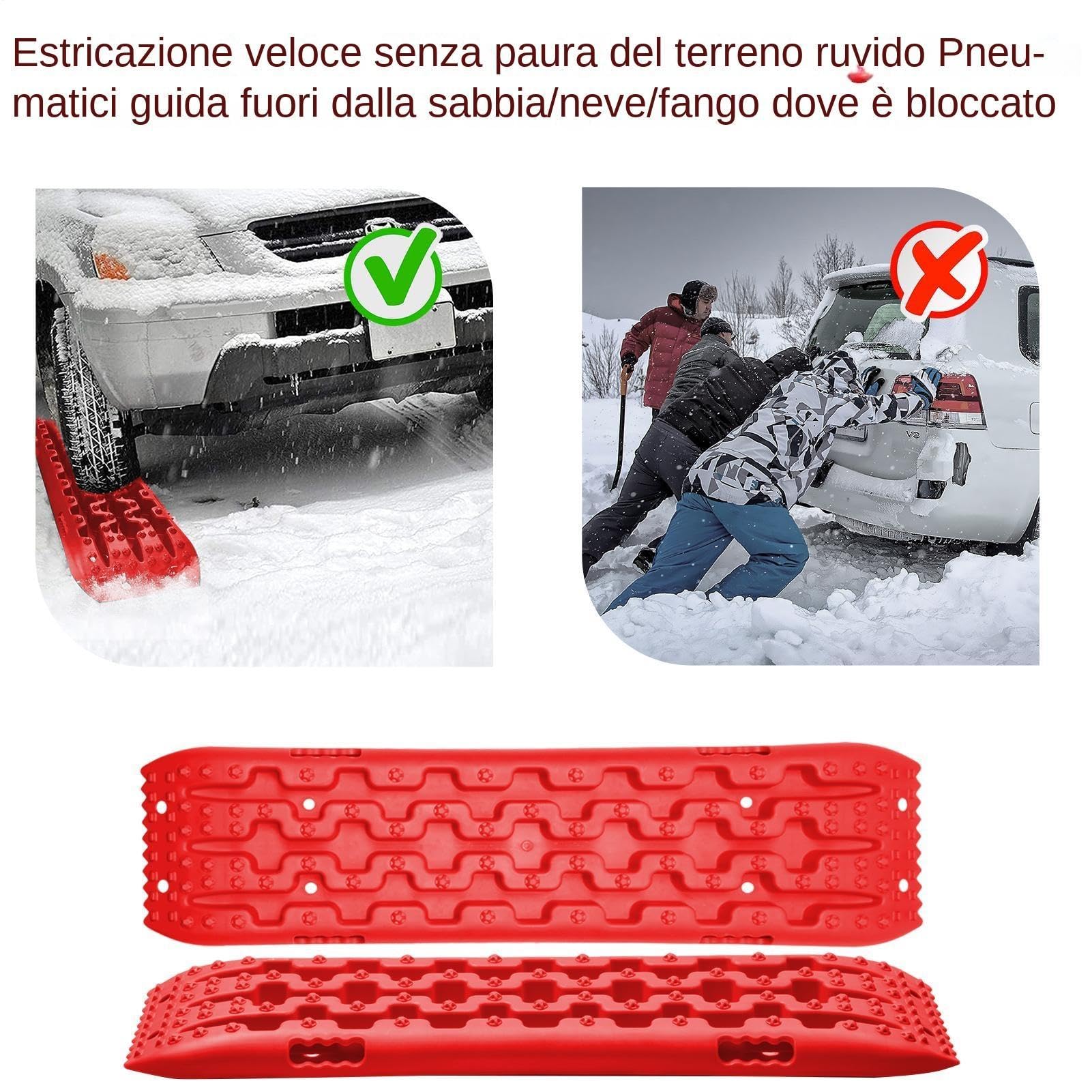 2 Piastre Di Sabbia Fuoristrada, Piastre Di Sabbia Per Scaletta | Per Pneumatici Con Tappetino Di Trazione Per Uso Esterno Su Neve, Sabbias, Fango Per Veicoli Fuoristrada E Campers, 10T