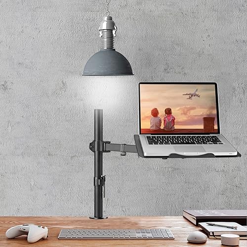 Miniatura 8 de suptek Soporte de escritorio para laptop, soporte de brazo ajustable para laptop con bandeja ventilada, hasta 17 pulgadas, soporta hasta 22 libras