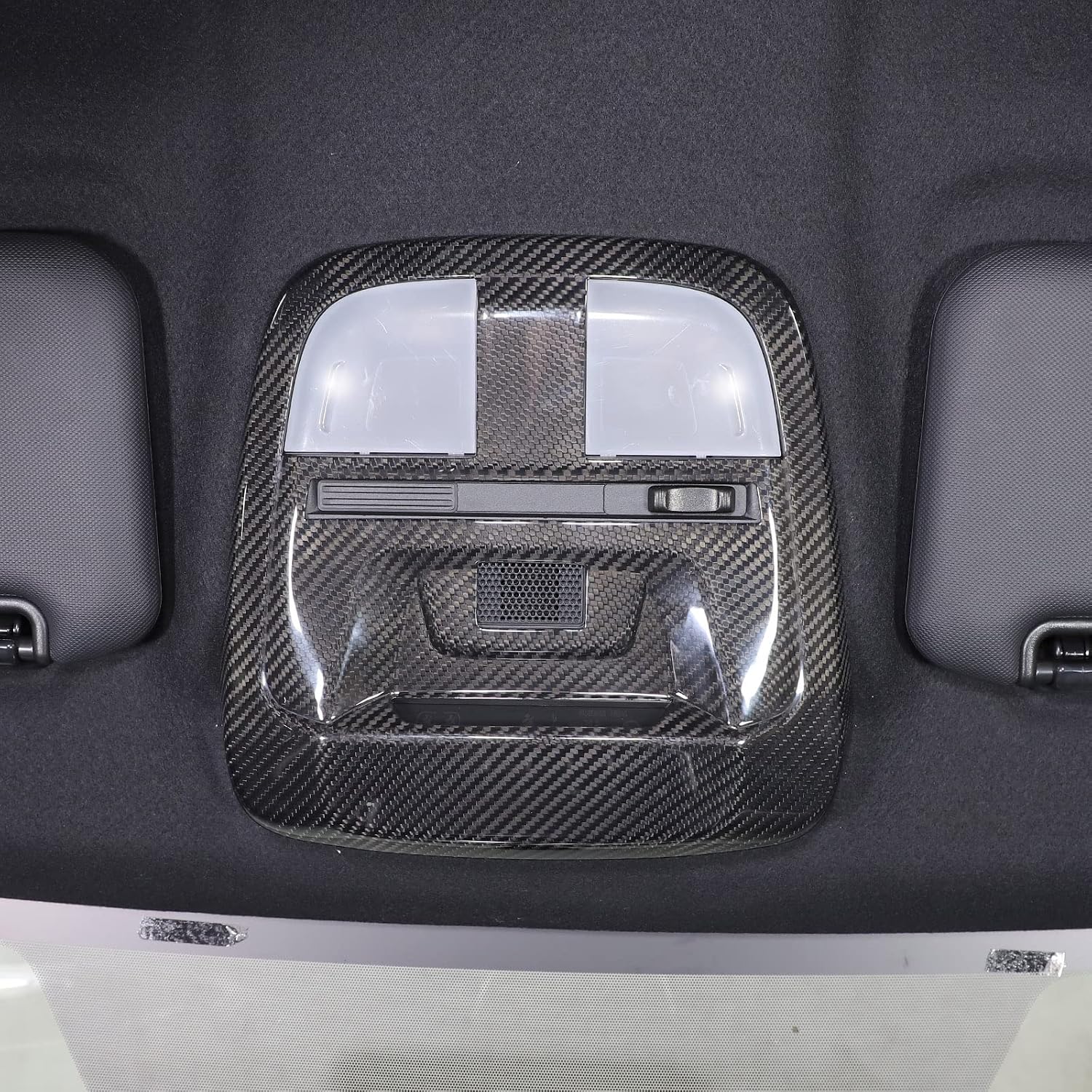 Sekhyna Roof Reading Light Lamp Frame Cover Trim Compatible with Subaru BRZ ZD8 2022 Real Carbon Fiber 1PCS Top Console Decorative Accessories (Black Carbon)
