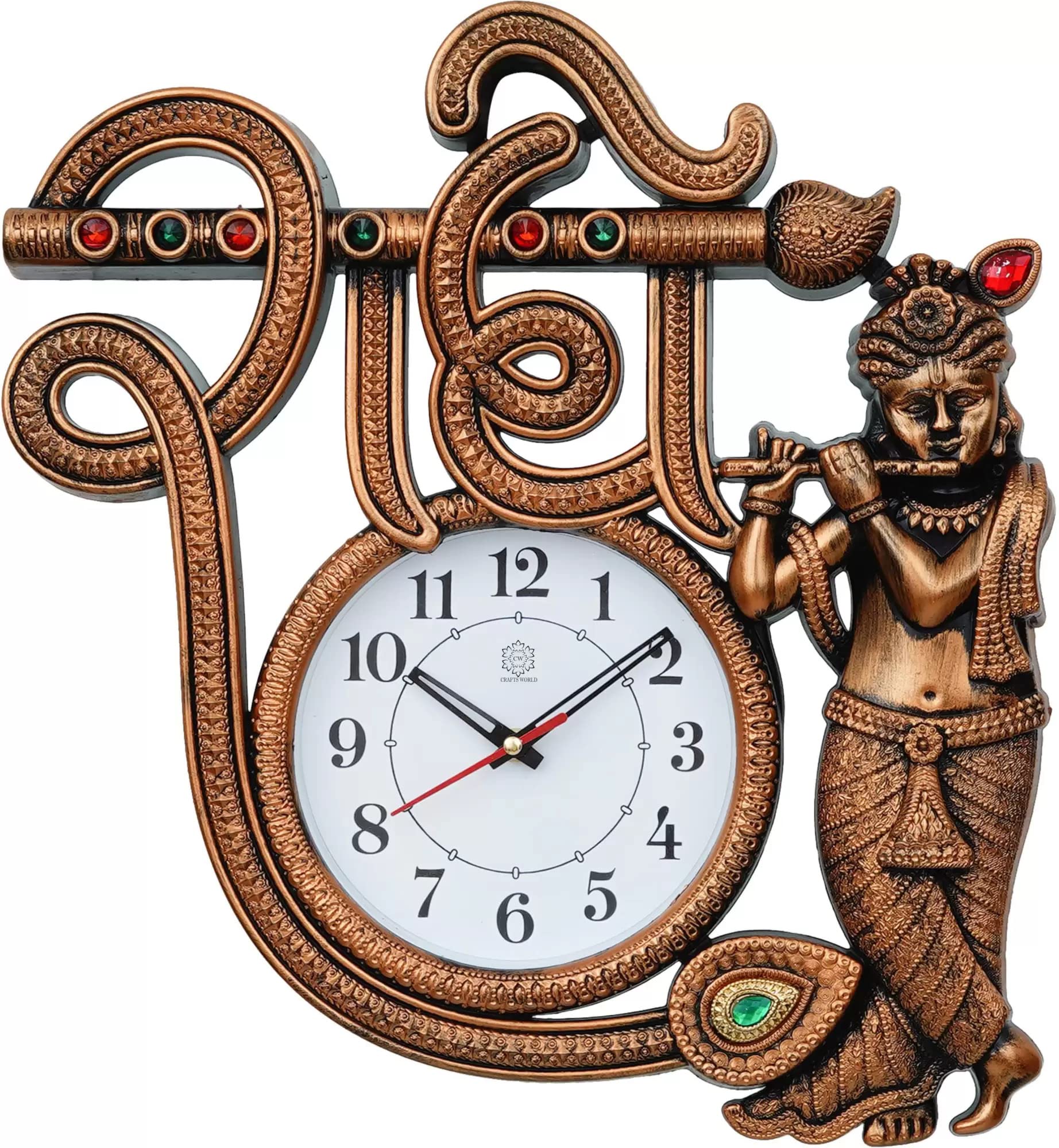 CW CRAFTS WORLD Designer Big Size Plastic Analog Wall Clock | Wall clock for Home Decor, Living room, Office decor ETC|