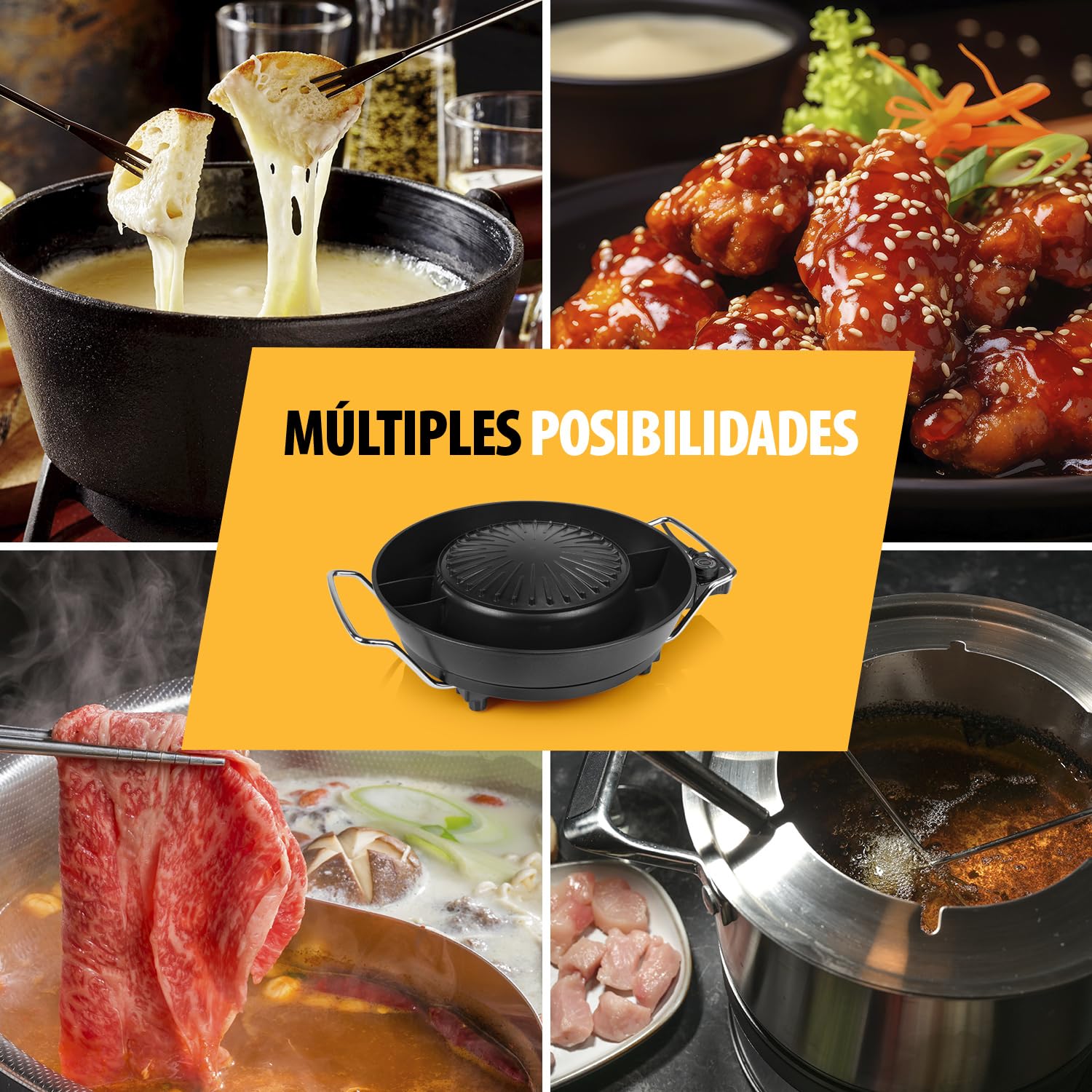 Tristar PZ-9131 Barbacoa coreana Hot Pot, accesorios incluidos, 3 L, 4 personas, 1 800 W