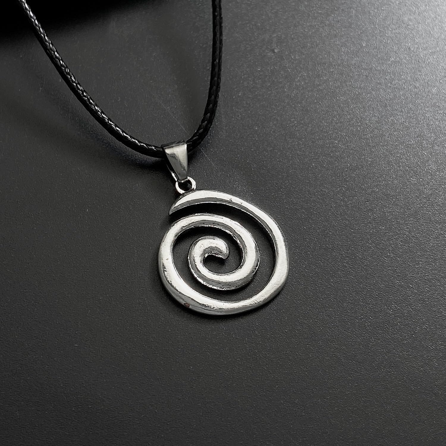 Cyberpunk Swirl Spiral Necklace Goth Boho Hippie Trendy Silver Plated Large Silver Spiral Mosquito Repellent Shaped Statement Pendant Necklace Fashion Jewelry Gifts for Women - Image 5