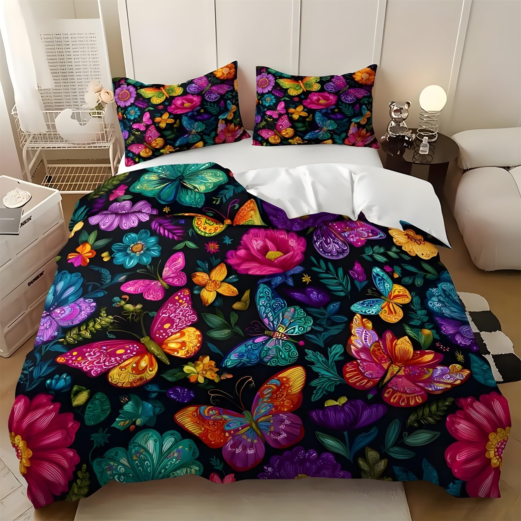 Housse de couette 90x190 parure de lit 90x190 enfant microfibre doux confortable
