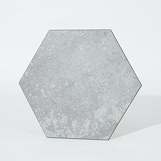 W&S 1-Sheet Light Gray Hexagon Peel and Stick Floor Tile, Faux Stone Peel and Stick Backaplash Tile for Wall, Self Adhesive Flooring DIY for Bathroom, Kitchen, Living Room, RV