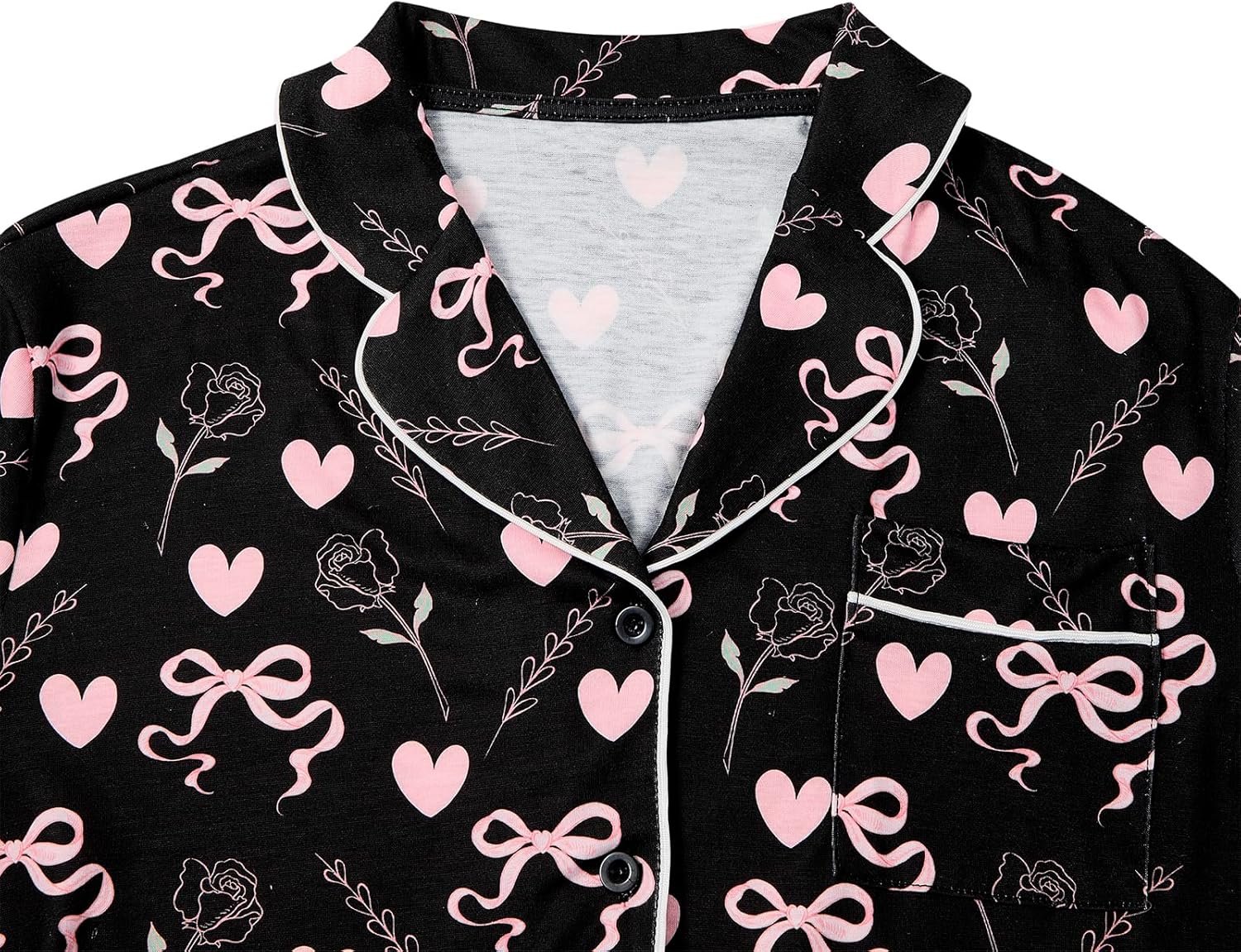 American Trends Button Down Pajamas for Women Set - 2 Piece Sleepwear with Lapel & Breathable LoungeWear PJ Sets for Women - Image 7