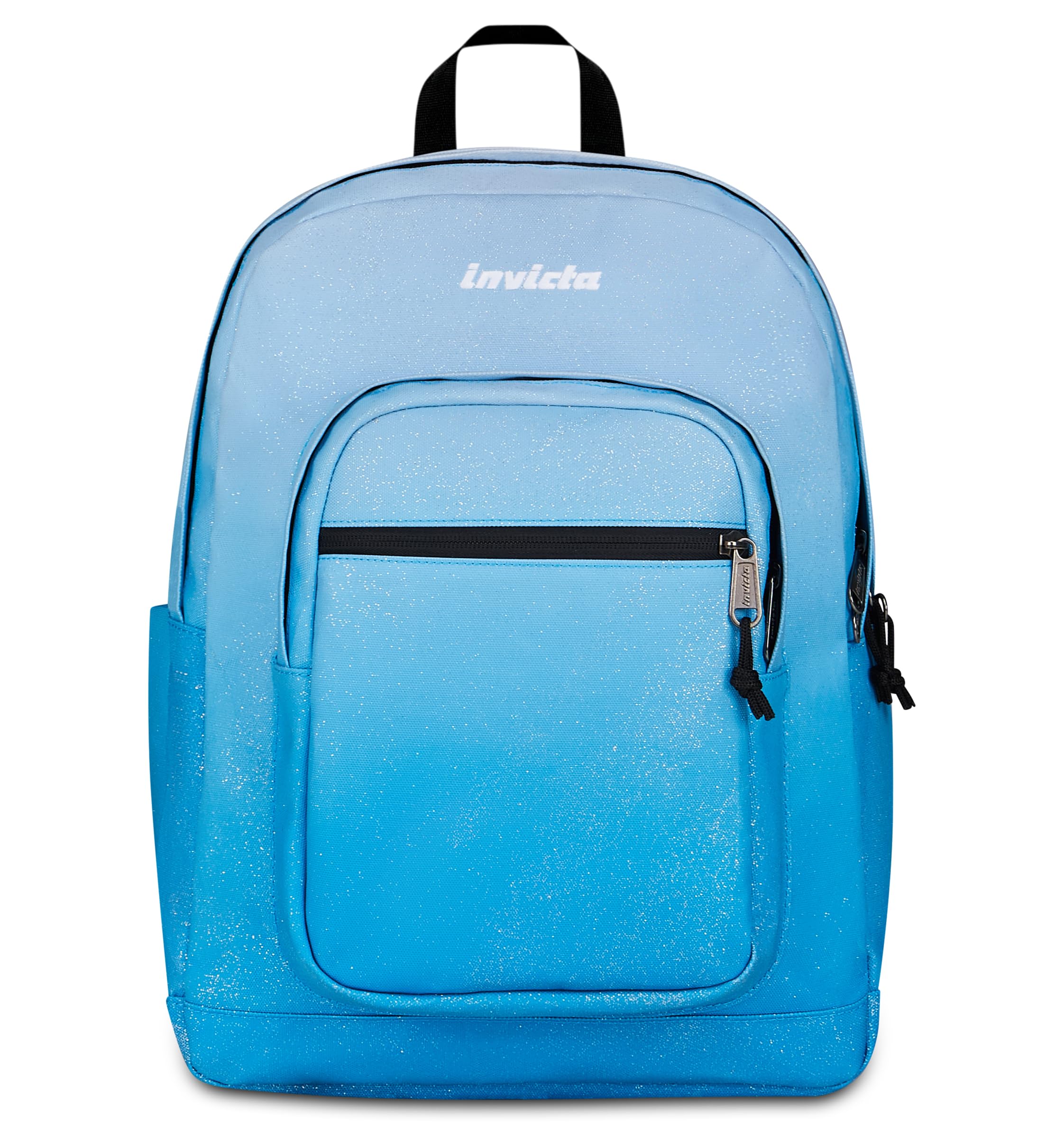 Invicta Zaino Scuola Jelek Fantasy Shine, Celeste, Effetto brillantini, 34 L, Doppio Scomparto, Tasca con organizer, Tasca porta pc, Tasca portaborraccia, Scuola media e superiore, Ragazza