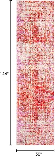 Miniatura 199 de SAFAVIEH Adirondack Collection Tapete de área XL, 12 x 15 pies, color crema y dorado, diseño abstracto moderno, no desprende pelusa y de fácil