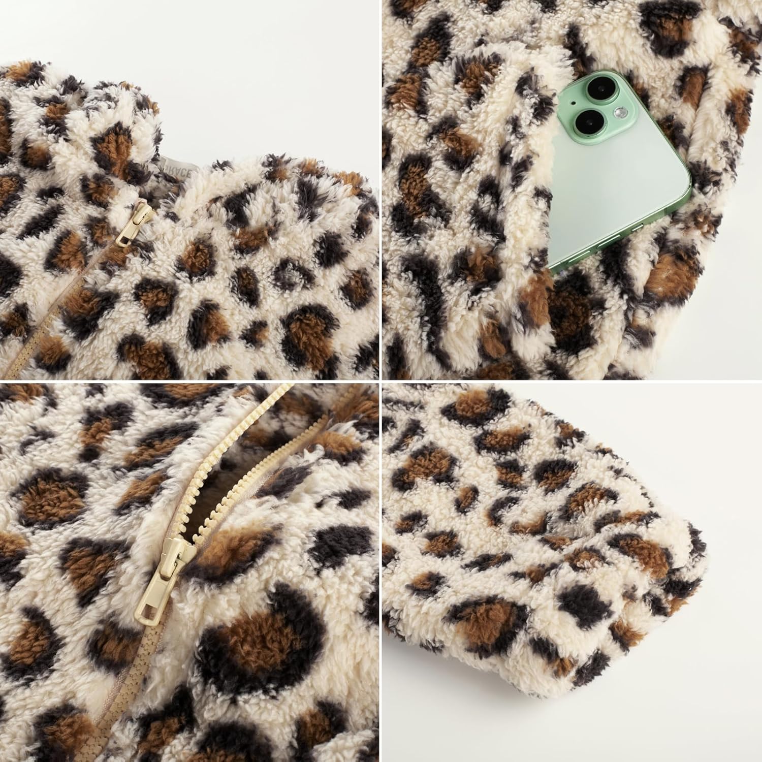 GRACE KARIN Girls Fleece Jacket Zip Up Sherpa Coat Kids Fall Hoodie Fuzzy Sweatshirt Size 5-14 - Image 7