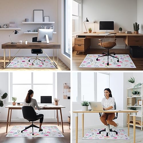 Miniatura 7 de Tapete para silla de oficina para alfombra, tapete para silla de escritorio para alfombra, hermosas flores, plantas, alfombra para silla de oficina