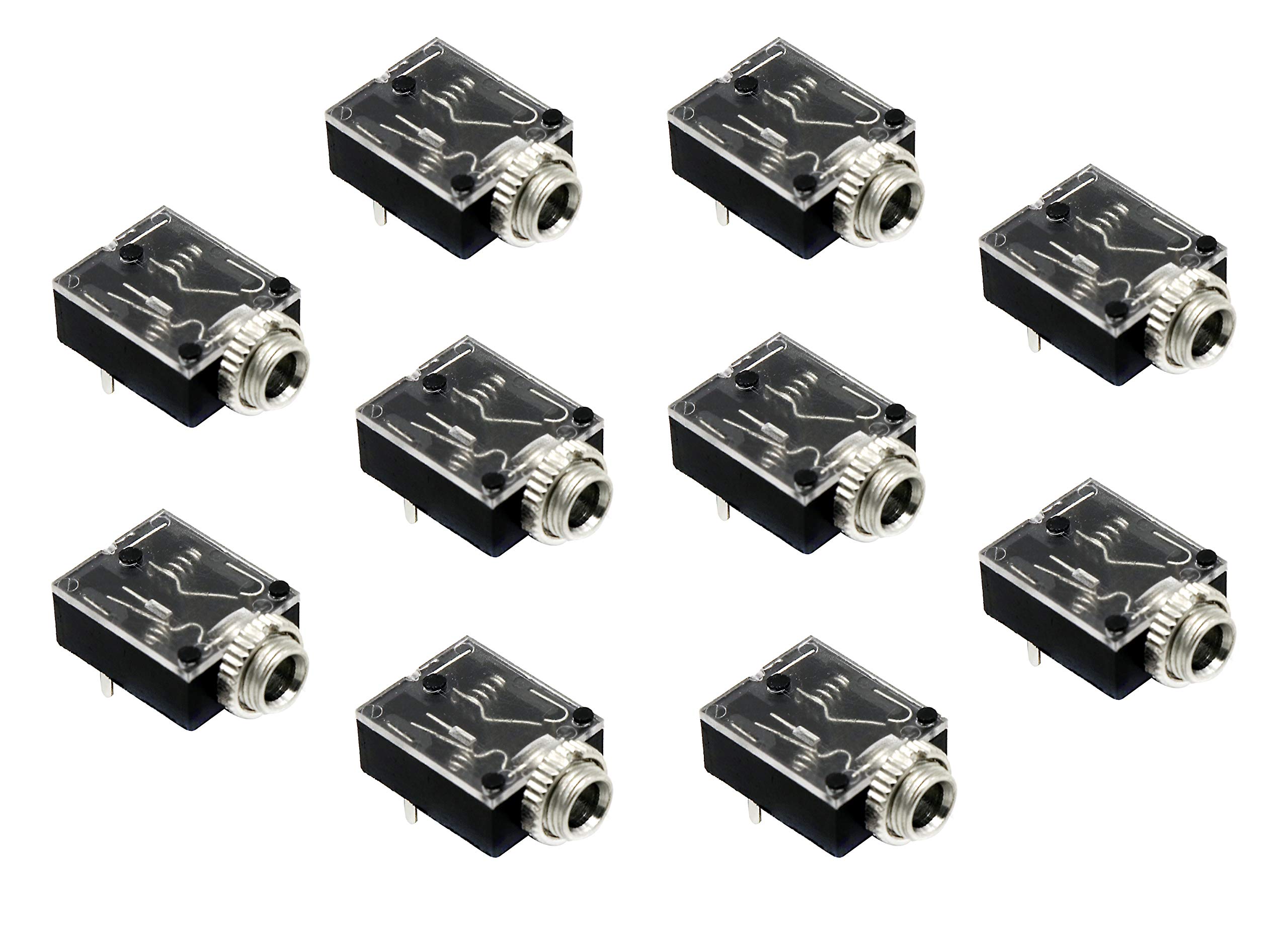Electronicspices 10PCS 5 Pin 3.5mm Stereo Audio Jack Socket PCB Panel ...