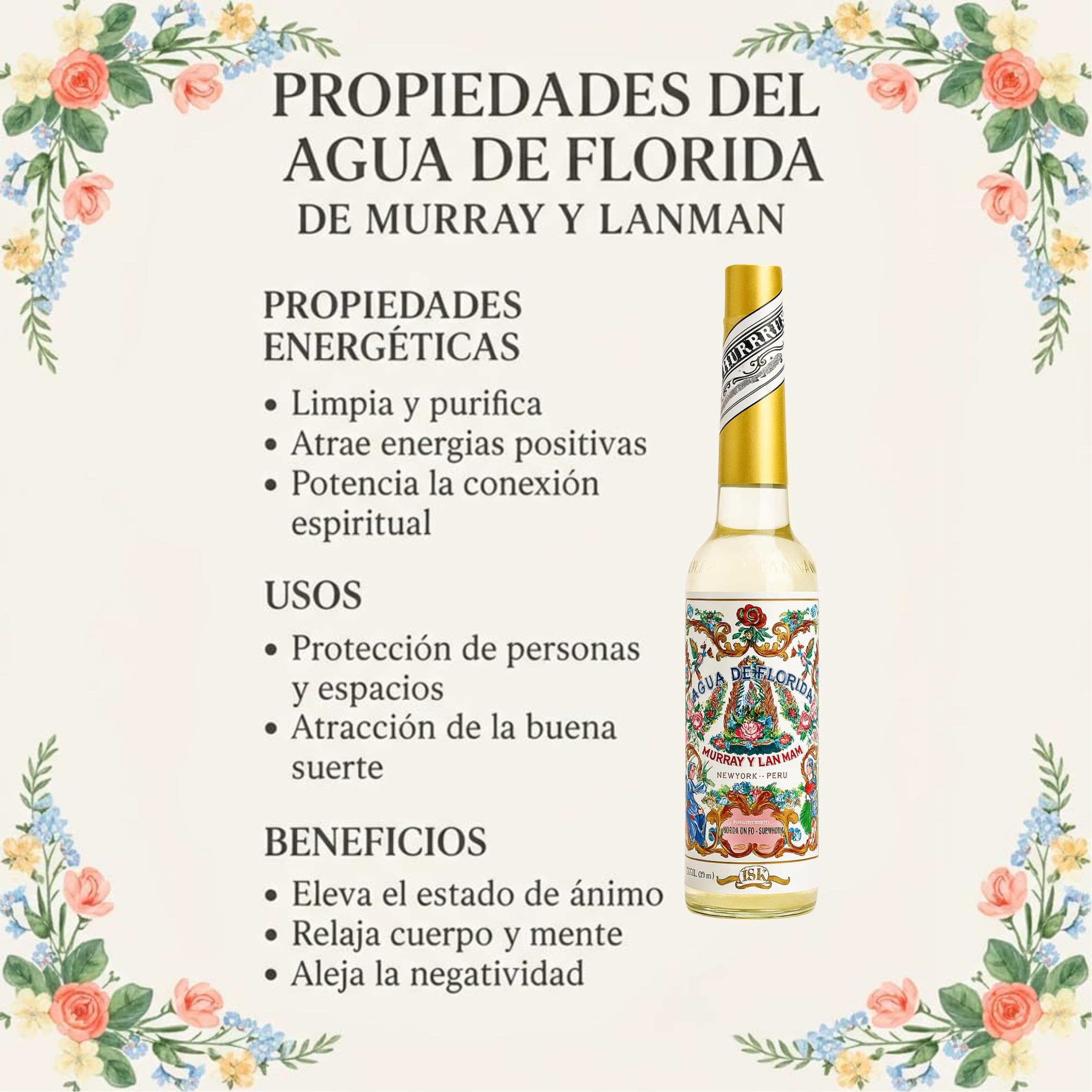 Agua de Florida 270 ml - Agua de Colonia - Murray & Lanman - Echo
