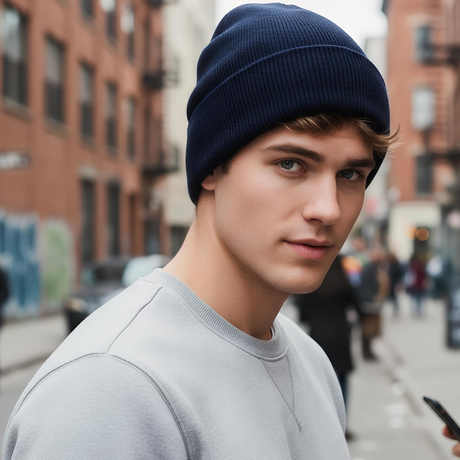 12 Pack Beanie Hats Winter Hats for Men Women Knit Cuffed Skull Cap Warm Bulk Pack Gifts for Christmas Cold Weather - Image 7