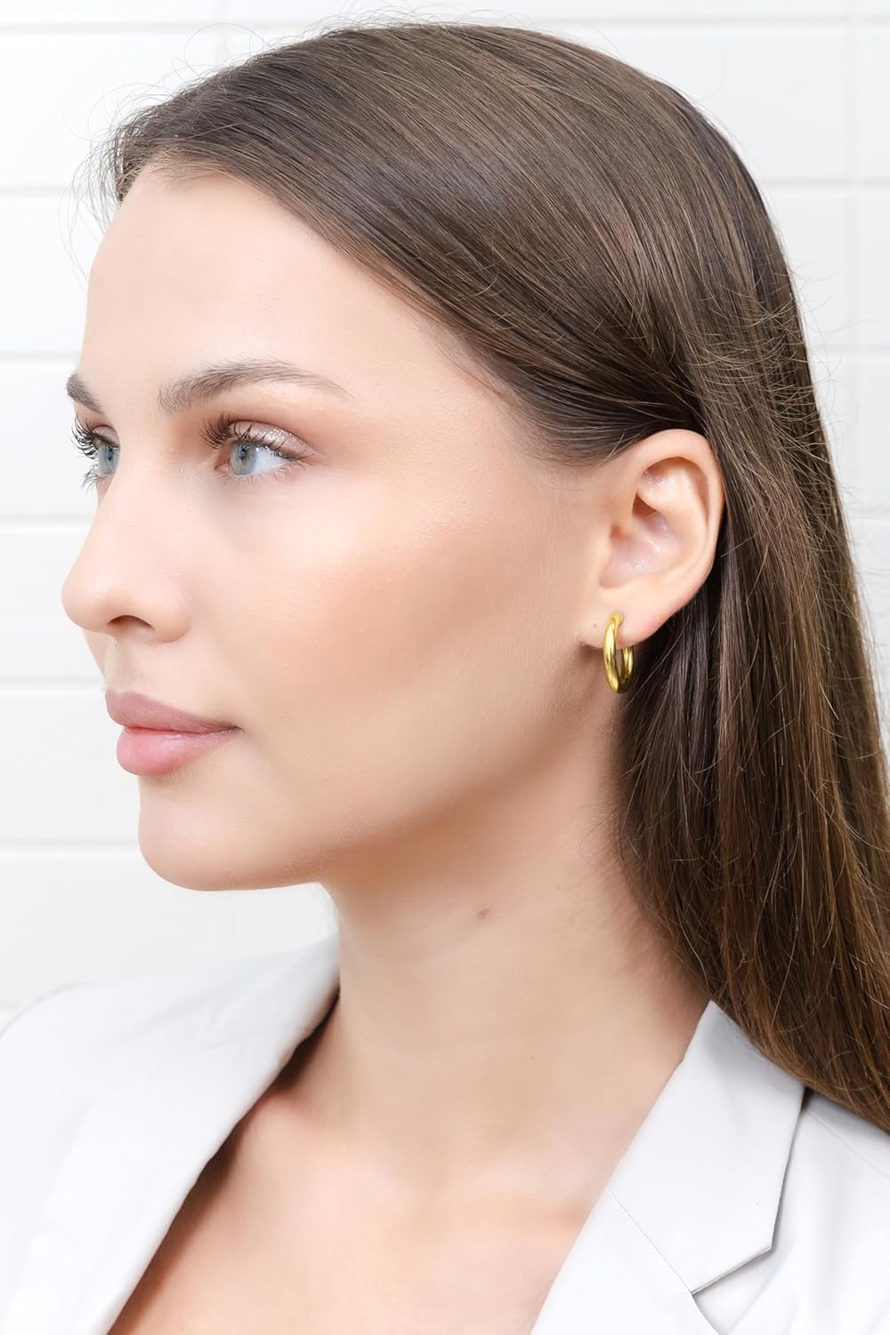 Hoops & Loops 925 Sterling Silver 1.5mm High Polished Round Small Click-Top Hoop Earrings, 15mm-50mm for Women Men Teen Girls | Silver, Yellow Gold & Rose Gold - Image 3