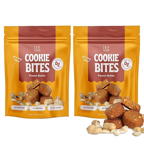 ChipMonk Keto Cookies Bites - Peanut Butter Flavor (2 Pack,