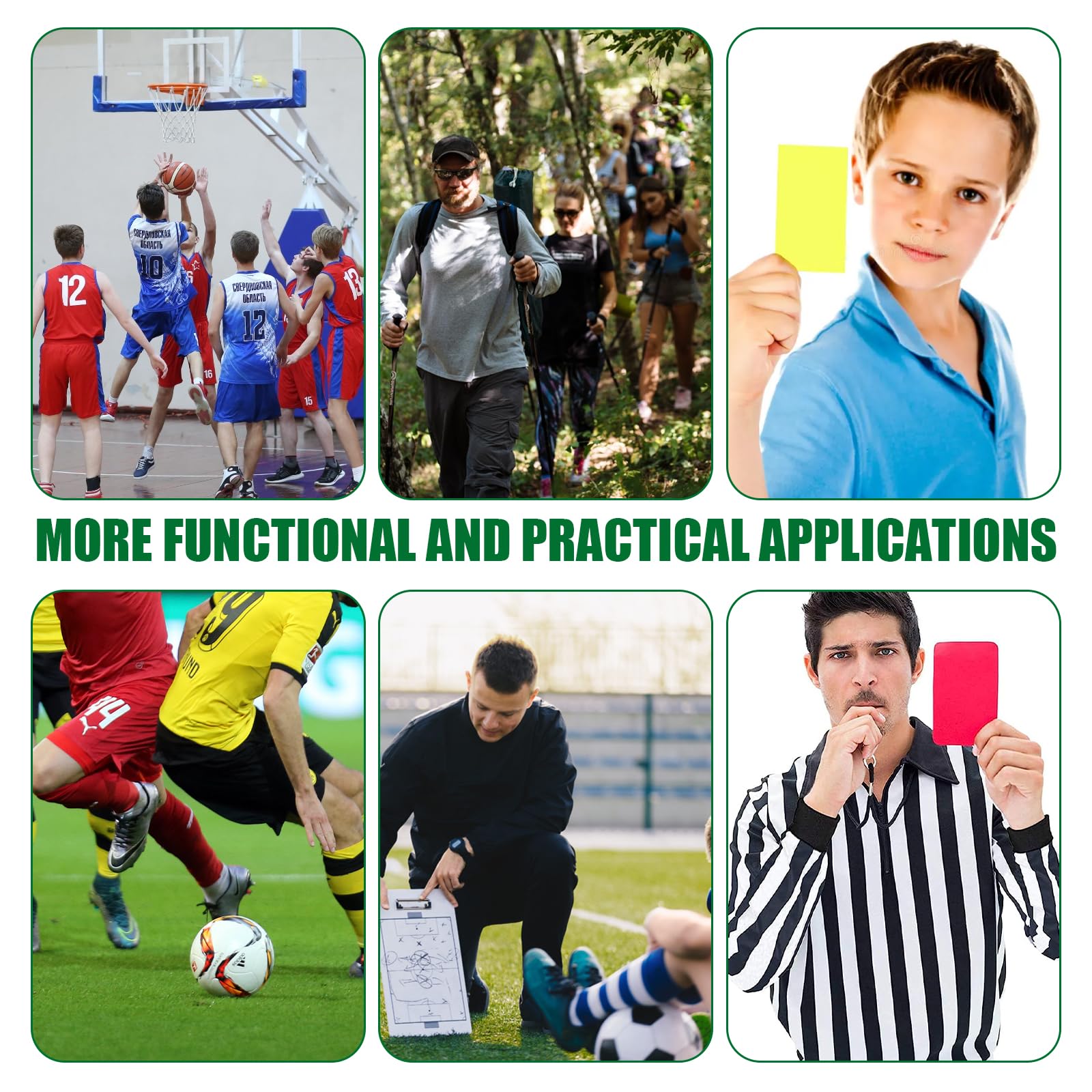 Juego de Árbitro Profesional con Silbato, Tarjetas Roja y Amarilla, Tarjetero y Funda Protectora para Fútbol