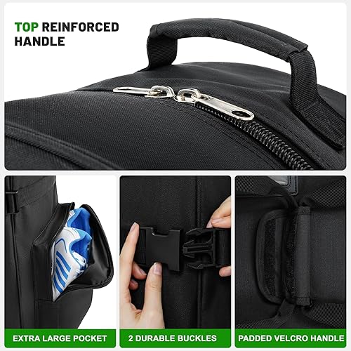 Miniatura 5 de Golf Travel Bags for Airlines with Adjustable Support Rod and Detachable Shoulder Straps, Hard case Top Soft Foldable Golf Club Travel Covers