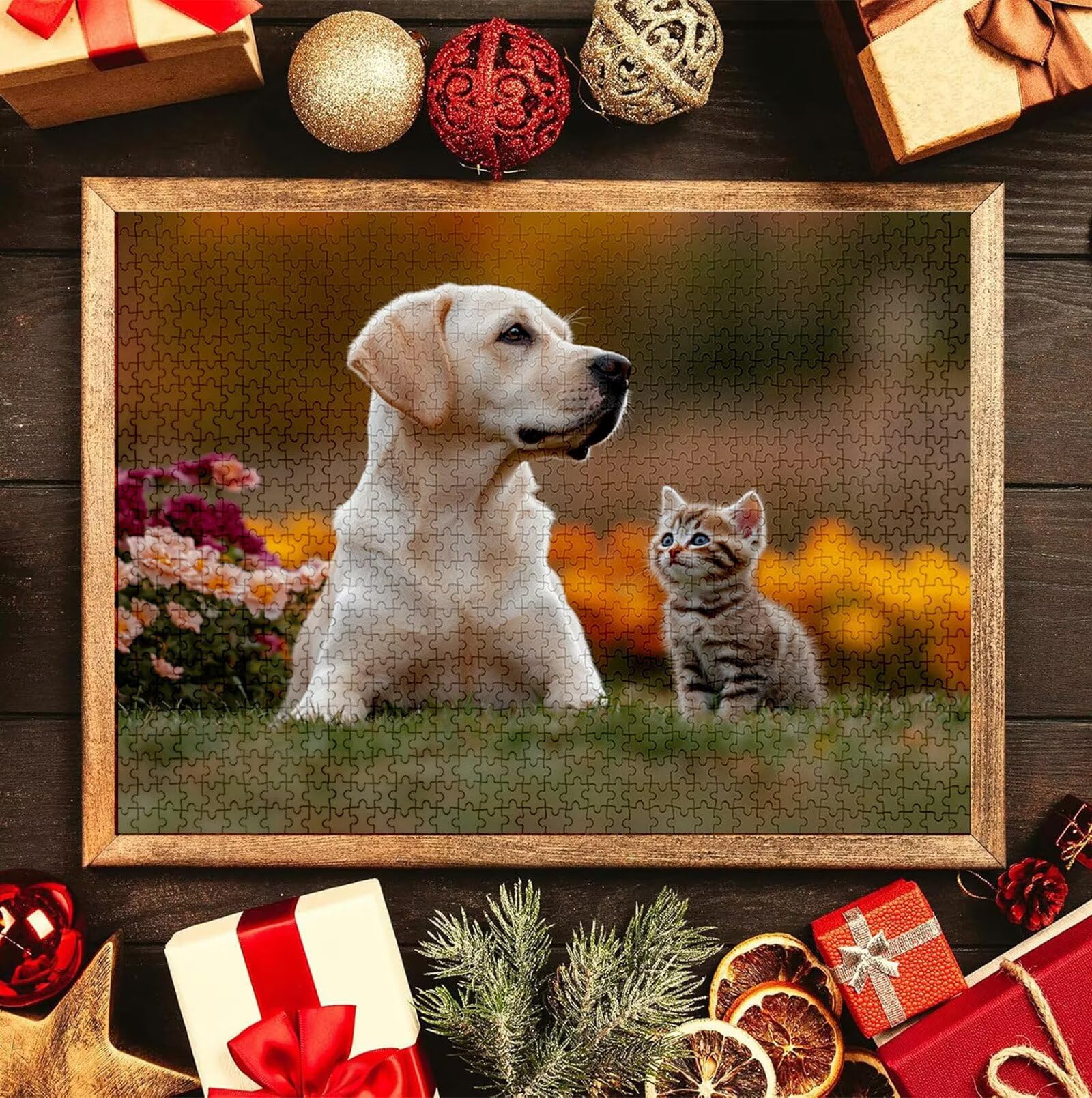 Puzzle Personalizado con Foto, Personalizada Rompecabezas Personalizado Diseña tu Logo Foto o Texto, Personalizado Navidad Halloween San Valentín Parejas Niños Familia Amigos h-2181