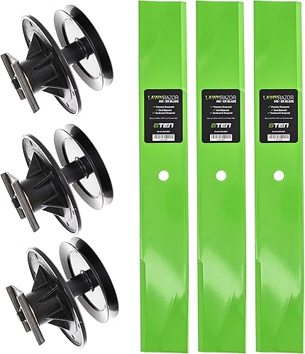 8TEN Kit de cuchillas de elevación alta para Toro 52 pulgadas cubierta de corte Z Master Z149 Z150 Z153 cortacésped de descarga lateral 100-3976