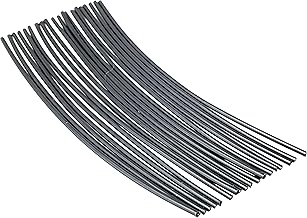 Heat Shrink Tube, Diameter Before Shrinkage 0.03 inches (0.9 mm) (Diameter After Shrinkage 0.02 inches (0.4 mm), Length 3.1 inches (8 cm), Black, Set of 2