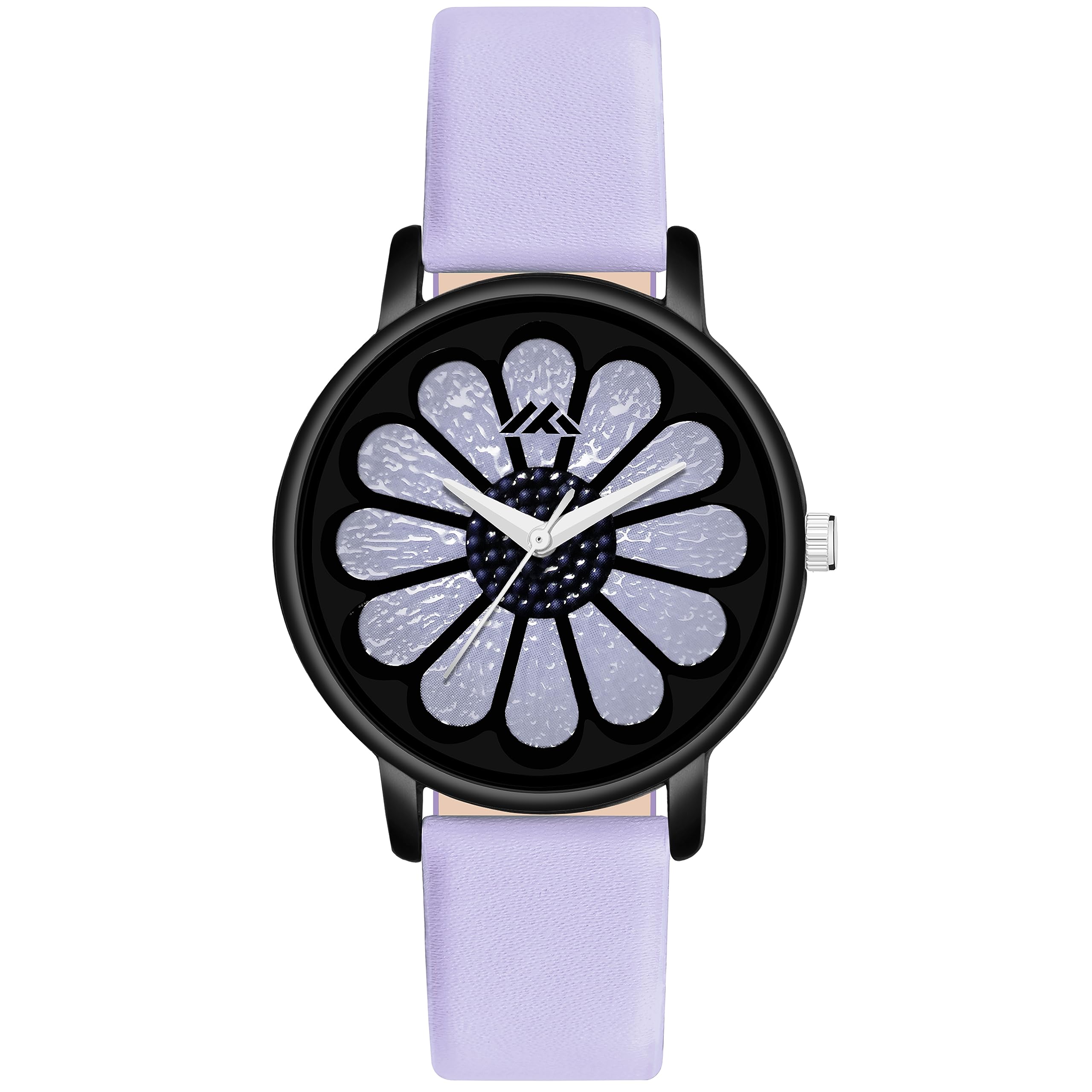 Watch City Analog Womens Casual Watch Round Dial and Leather Belt Gift for Girl Friends Wife (Flower Design) (Purple) (B0CDWWS5RY) Amazon Price History, Amazon Price Tracker