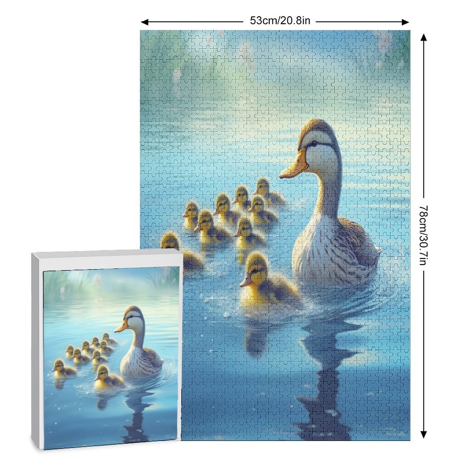 1000 Teile Puzzle Für Erwachsene - Tier & Vogel Motiv Auf Holzbrett 78×53cm