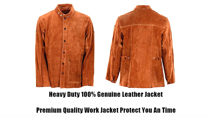 Amazon.com: QeeLink Leather Welding Jacket - Flame-Resistant Heavy