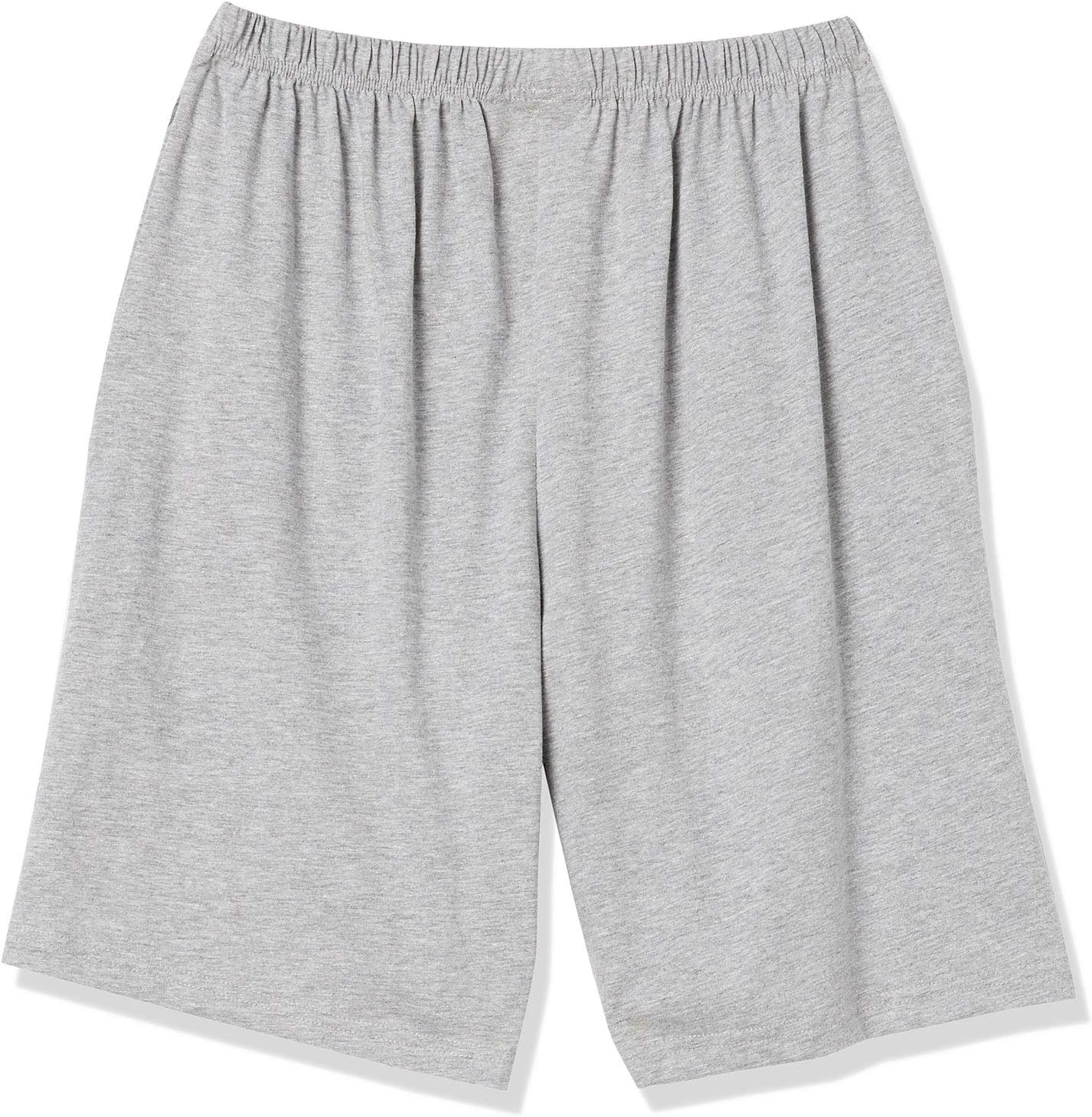 AmeriMark Women’s Full Elastic Waist Athletic Bermuda Shorts - Ladies 100% Cotton Pull-On Golf Shorts with Pockets Heather Gray 2X - Image 5