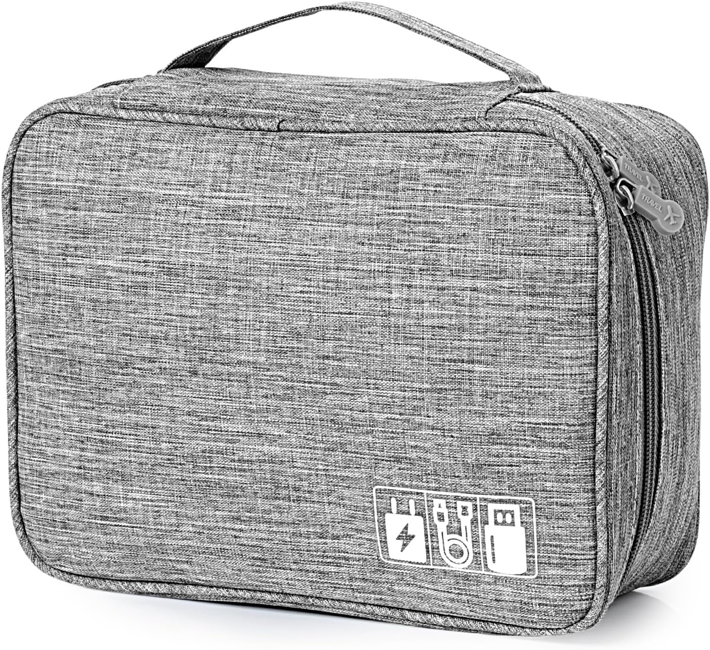 AiQInu Organizer Cavi Borsa da Viaggio Organizzatore Cavi 3 Strati Resistente All'acqua Portatile Porta Cavi Organizer per Caricatore, Chiavetta USB, Auricolare, Power Bank, Hard Disk, Scheda SD