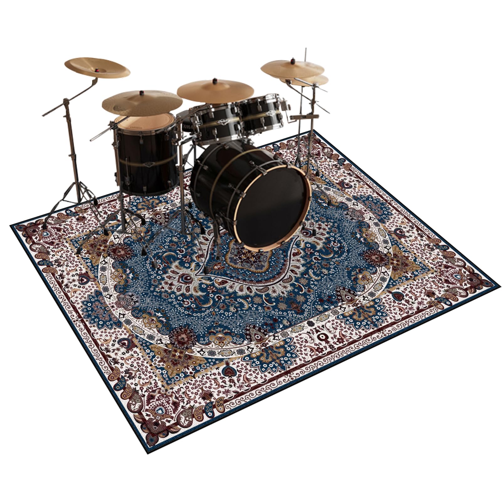 Tapis Batterie antidérapant Tapis de Tambour Tapis de Batterie Tapis Insonorisé Couverture de Tambour Professionnelle Tapis de Protection pour Batterie électronique Tapis Batterie 180 x 160 cm