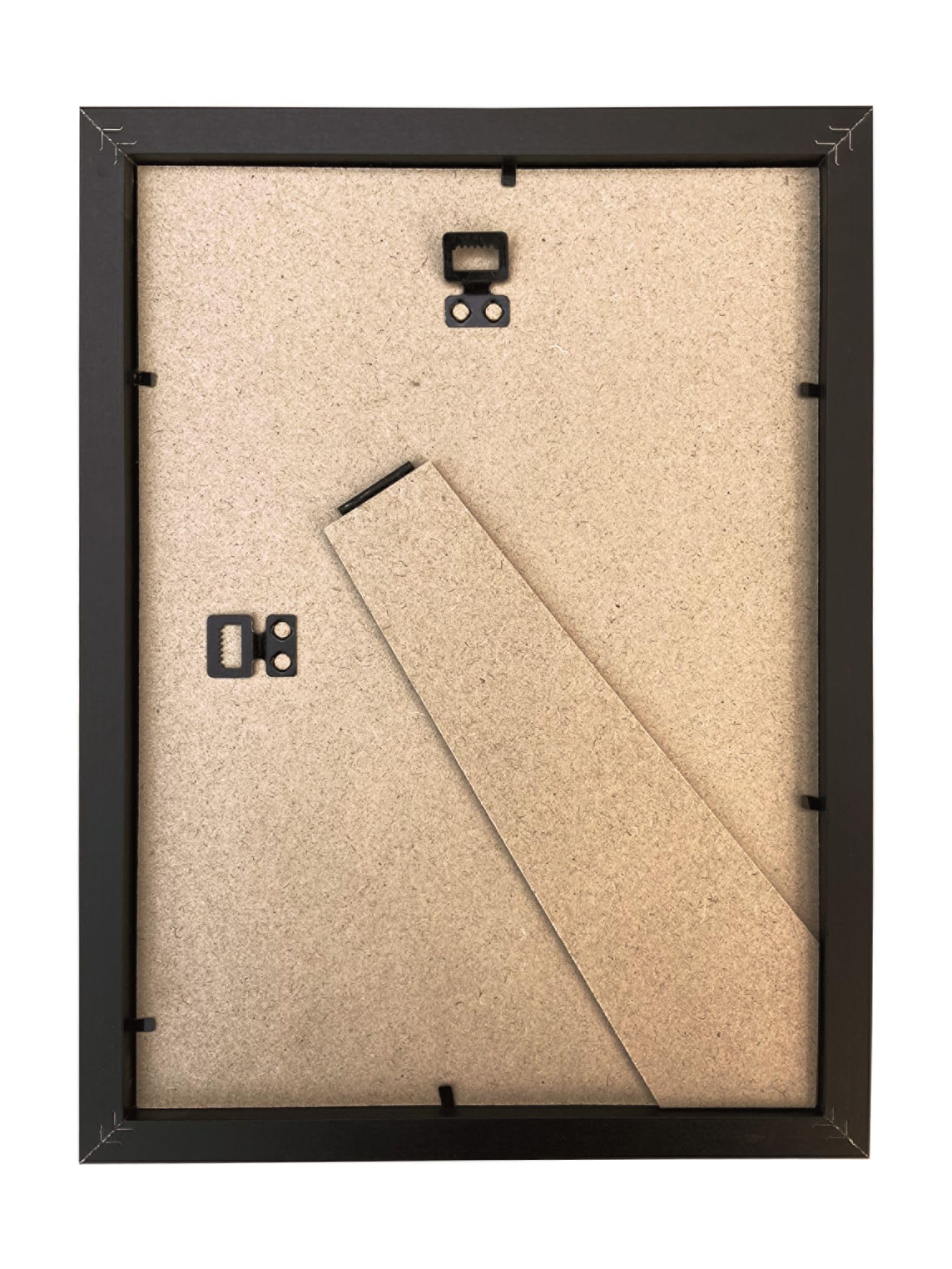 Thin Black A5 Frame Size (14.8 x 21cm), Flat Design Black A5 Picture Frame with Safe Perspex Front & Wall Hanging Hooks (A4 - Image 3