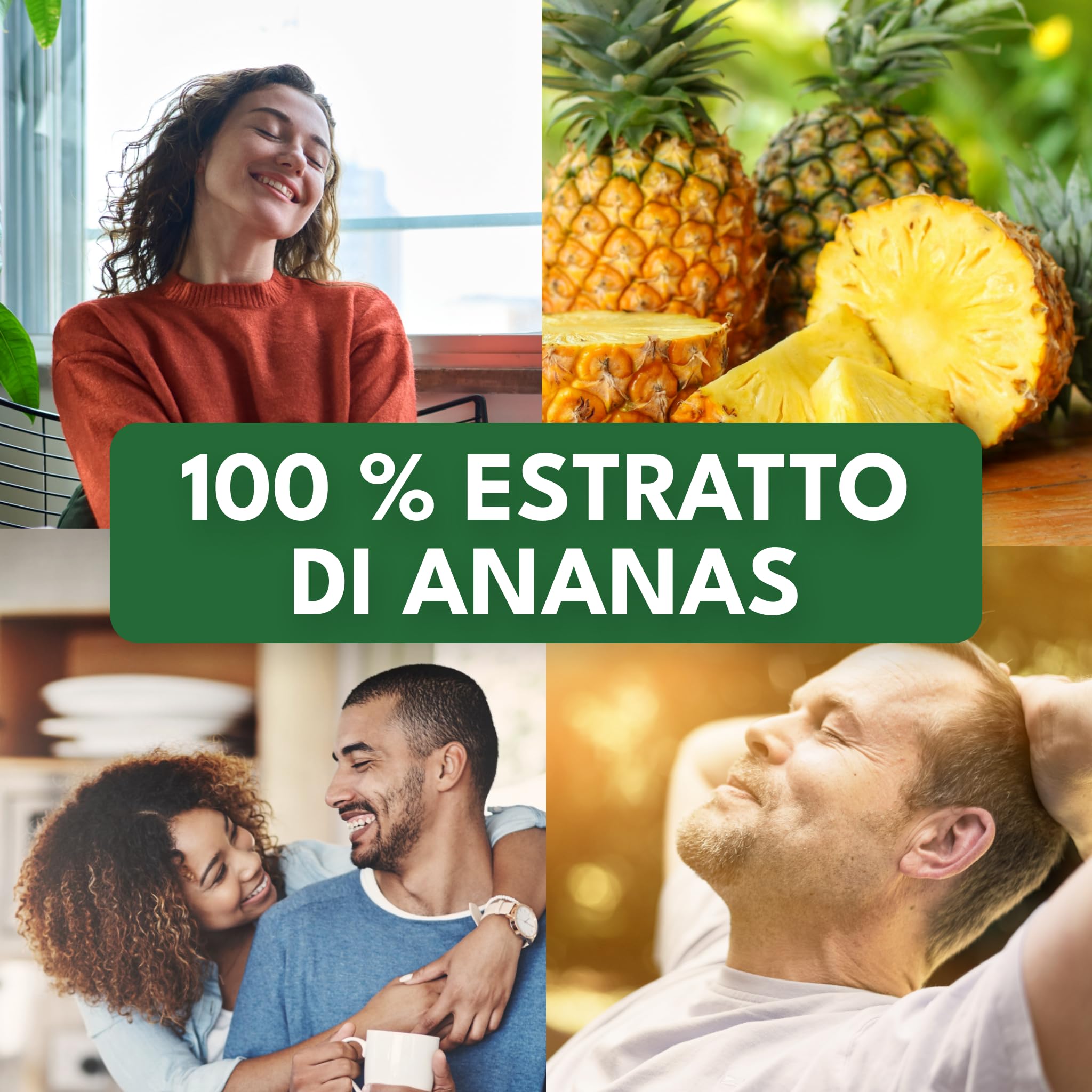 Green Naturals® Bromelina ad alto dosaggio – 180 capsule (6 mesi) – 750 mg da estratto naturale di ananas (5.000 GDU/g) – Capsule gastroresistenti DR Caps – Vegane & testate in laboratorio