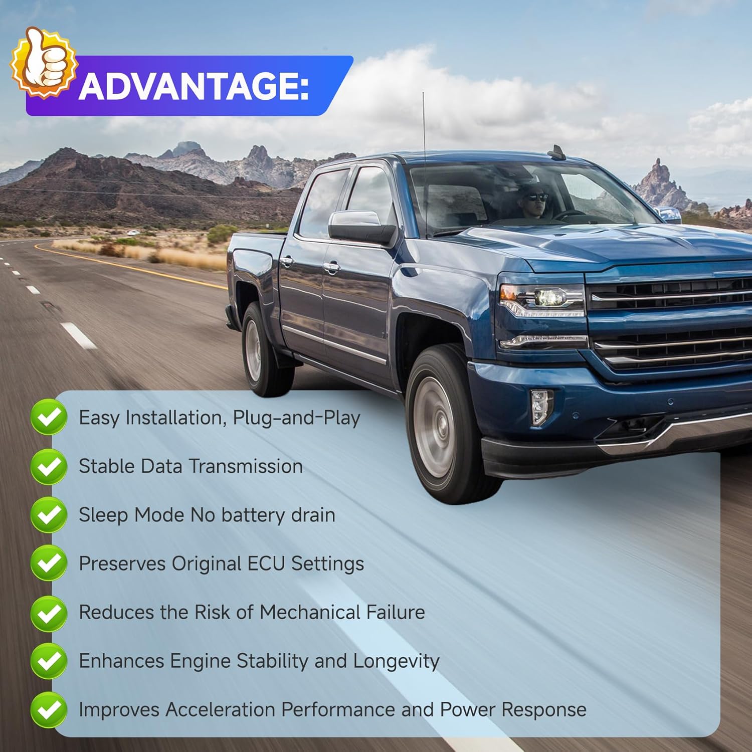 Active Fuel Management AFM/DFM Disable Device, DOD Delite 5.3 Kit for Chevrolet Silverado 1500 5.3L 2010-2018, Compatible with GM V6 V8 Engines