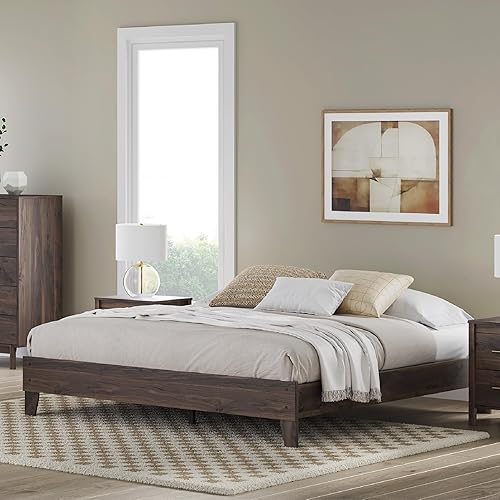 Miniatura 40 de Signature Design by Ashley - Base de cama con plataforma de granja casual Shawburn, tamaño matrimonial, cal desgastada Encalar,Gris (rustic