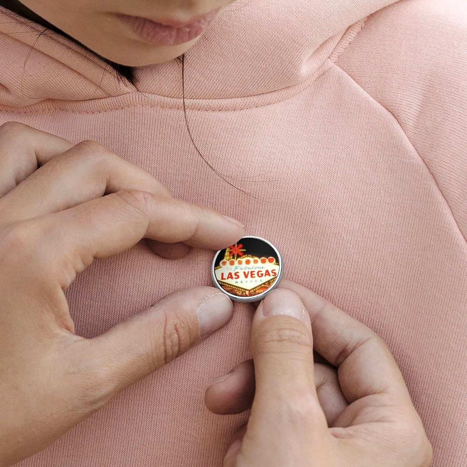 Enamel Pins Pieces Las Vegas Landscape Pins Travel Gift Skyscrapers Jean Buttons Vacation Momento Landmark Backpack Pins Novelty City Scenery City Pride Badges Hats Bags For Women Girls Kids