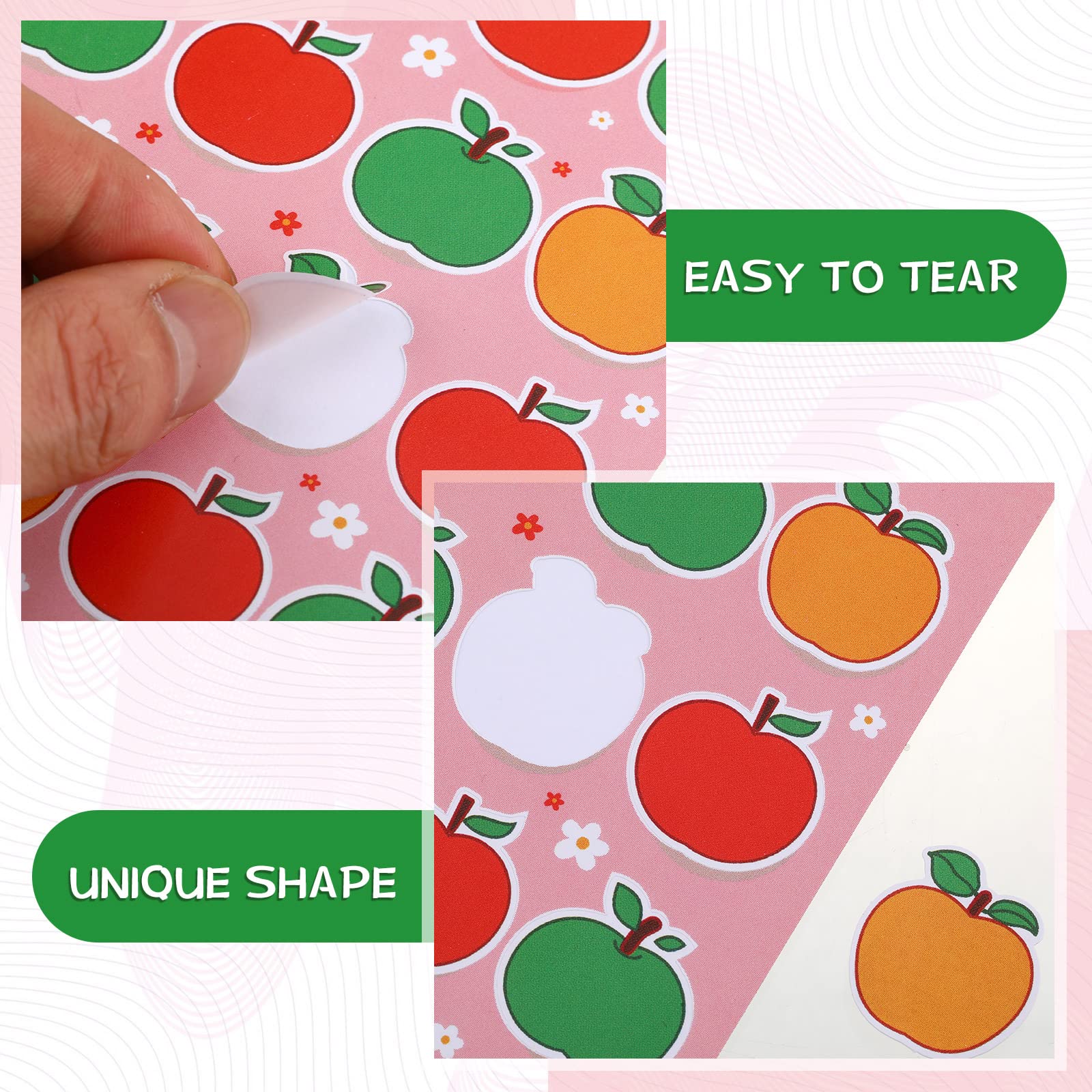 Snapklik.com : 800 Pcs Apple Stickers For Boys Girls Mini First Day Of ...
