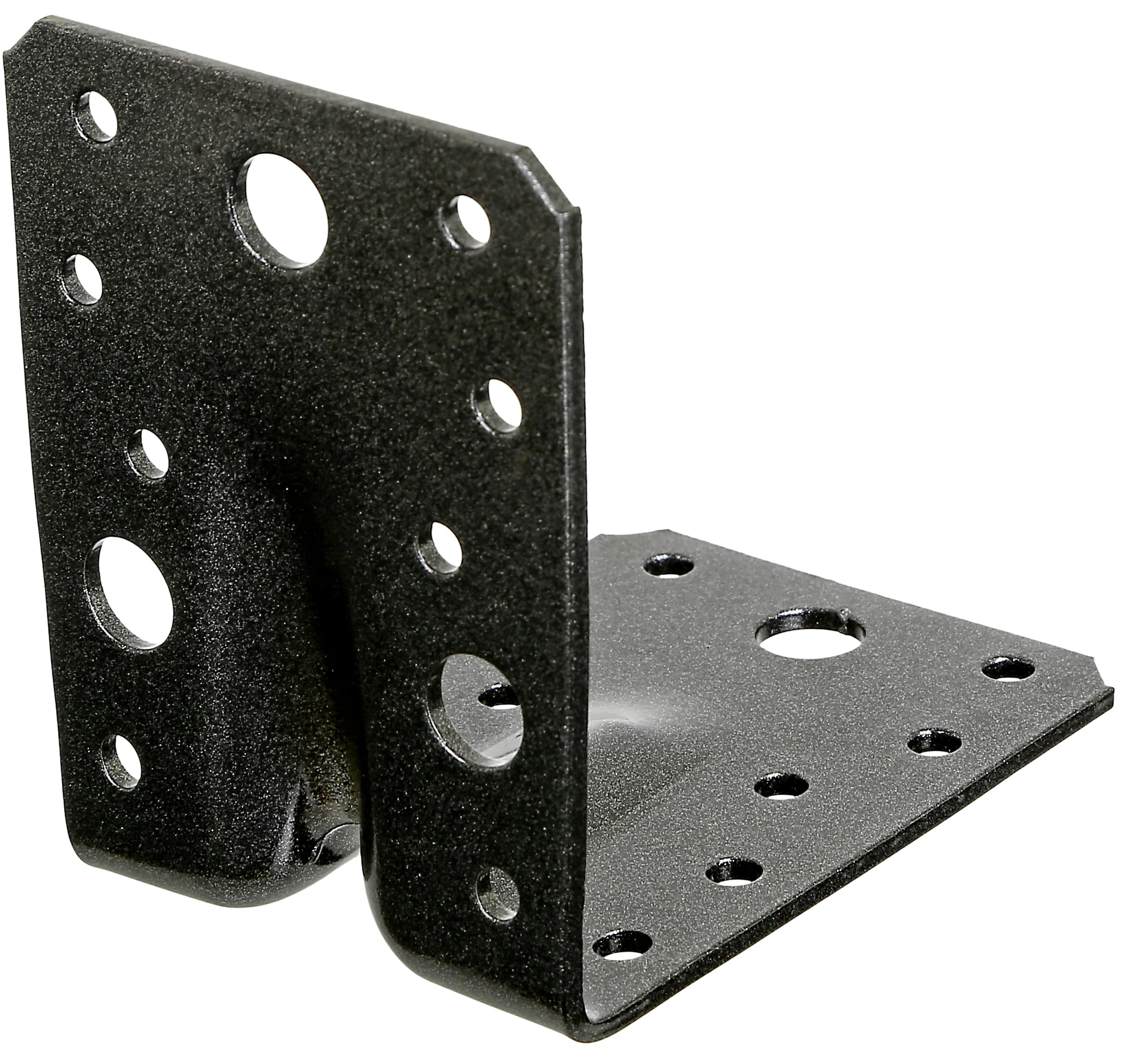 Alberts 823085 DURAVIS® Schwerlast-Winkelverbinder mit Sicke | schwarzdiamant duplexbeschichtet | Größe 90 x 90 x 65 mm | 25er Set