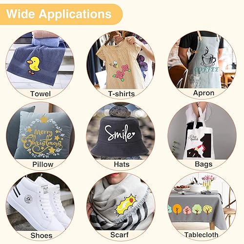 Miniatura 6 de Vinilo de transferencia de calor de 12 pulgadas x 10 pies, rollos de vinilo dorado Sooez HTV para camisetas, vinilo para planchar, fácil de cortar y