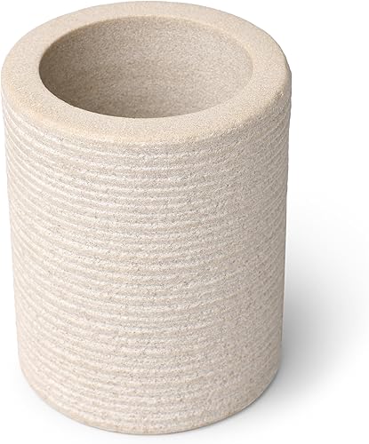 Miniatura 5 de GoCraft Natural Sandstone Bathroom Tumbler – Durable Stone Vanity Cup for Toothbrush, Toothpaste, Makeup Brushes, Pens & Accessories | Stylish