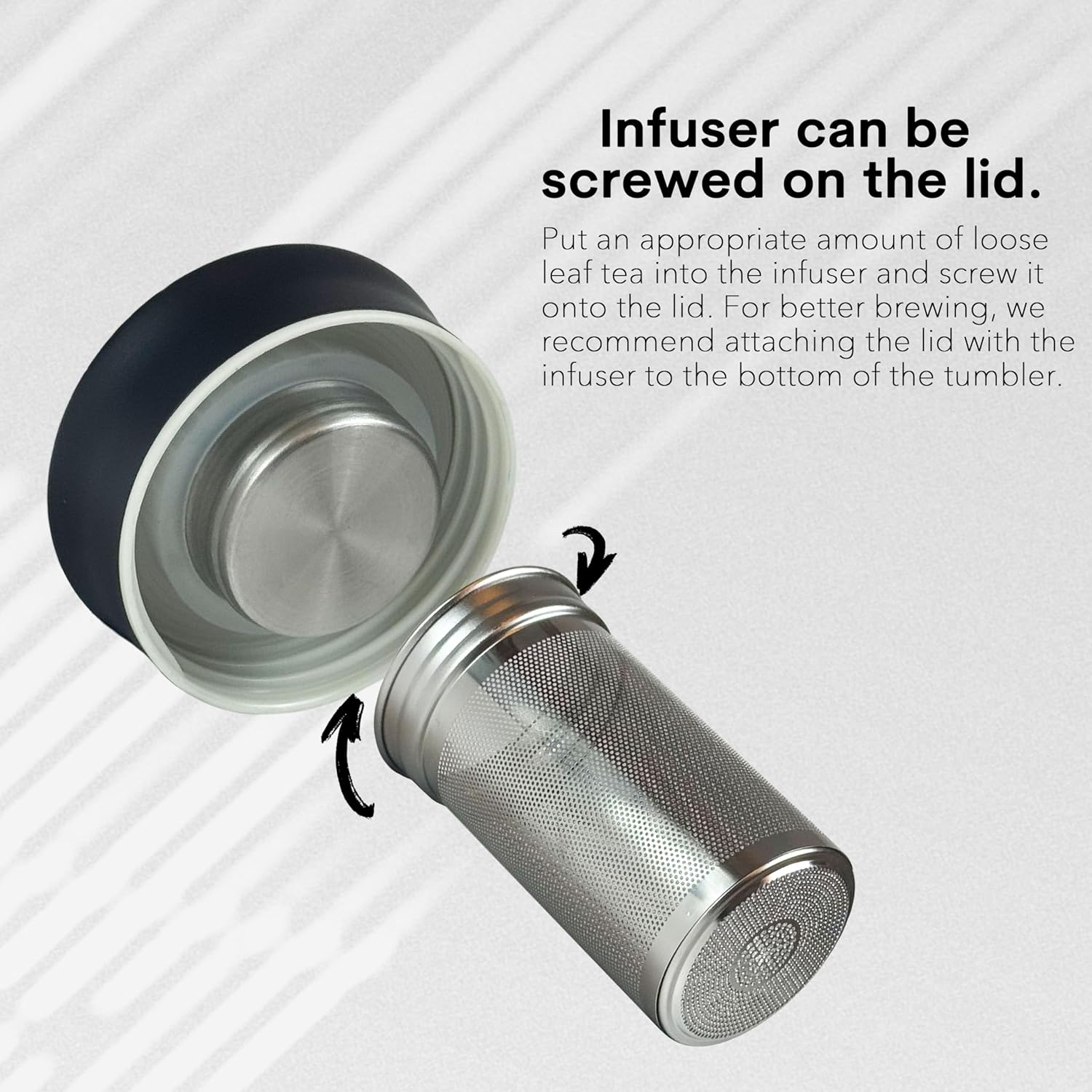 Tea Tumbler with Infuser - Double Wall Glass Travel Mug with Stainless Steel Filter - Tea Infuser Bottle for Loose Leaf Infusions and Fruit Infused Water (Classic) - Image 6