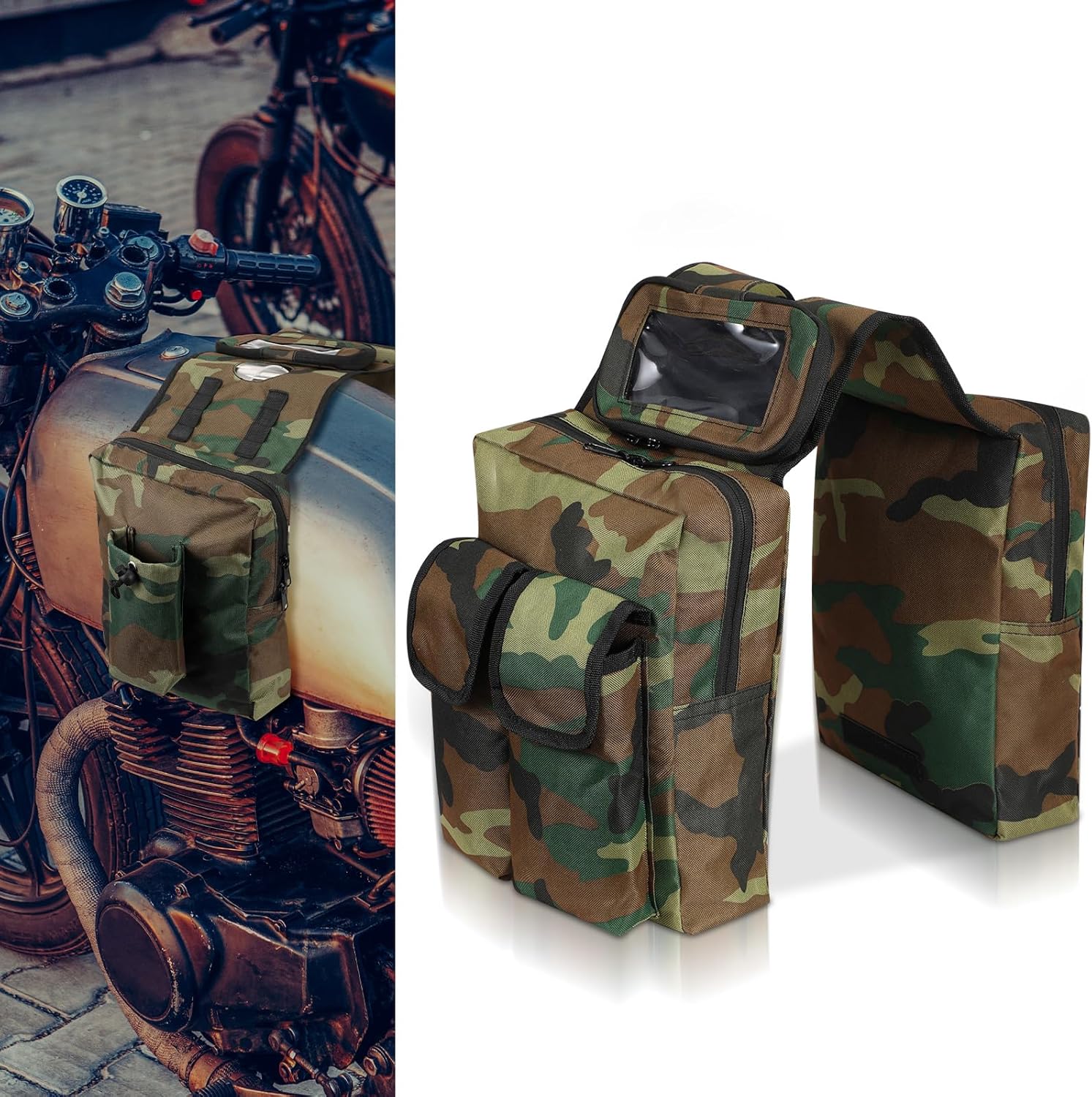 Aliceset ATV Saddle Bags ATV Accessories Multiple Pocket