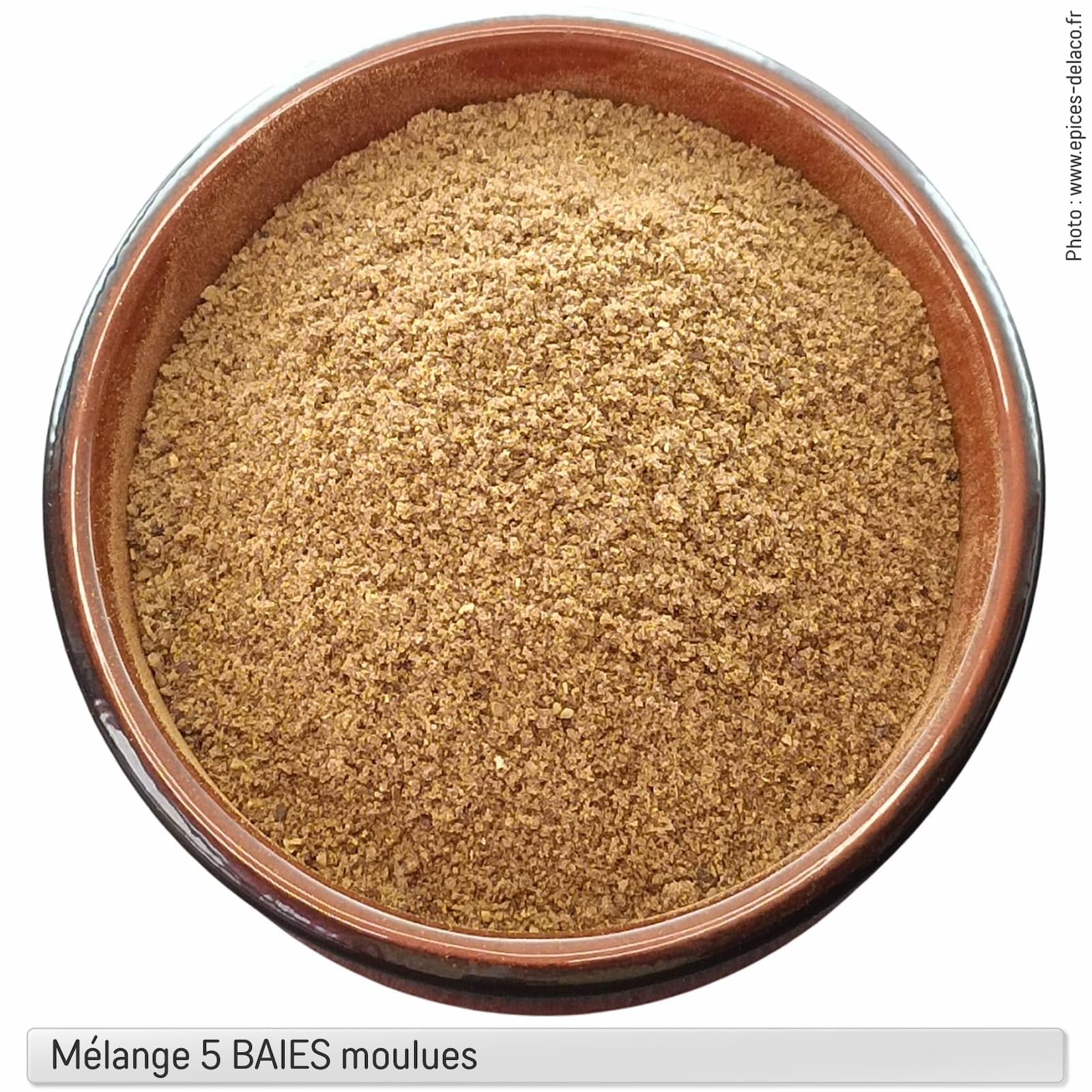 Mélange 5 BAIES MOULUES 290g L | Les Epices DeLACO | Epices, herbes, aromates, aide culinaire pour assaisonnement : viandes, poissons, légumes, marinades, barbecue, grillades