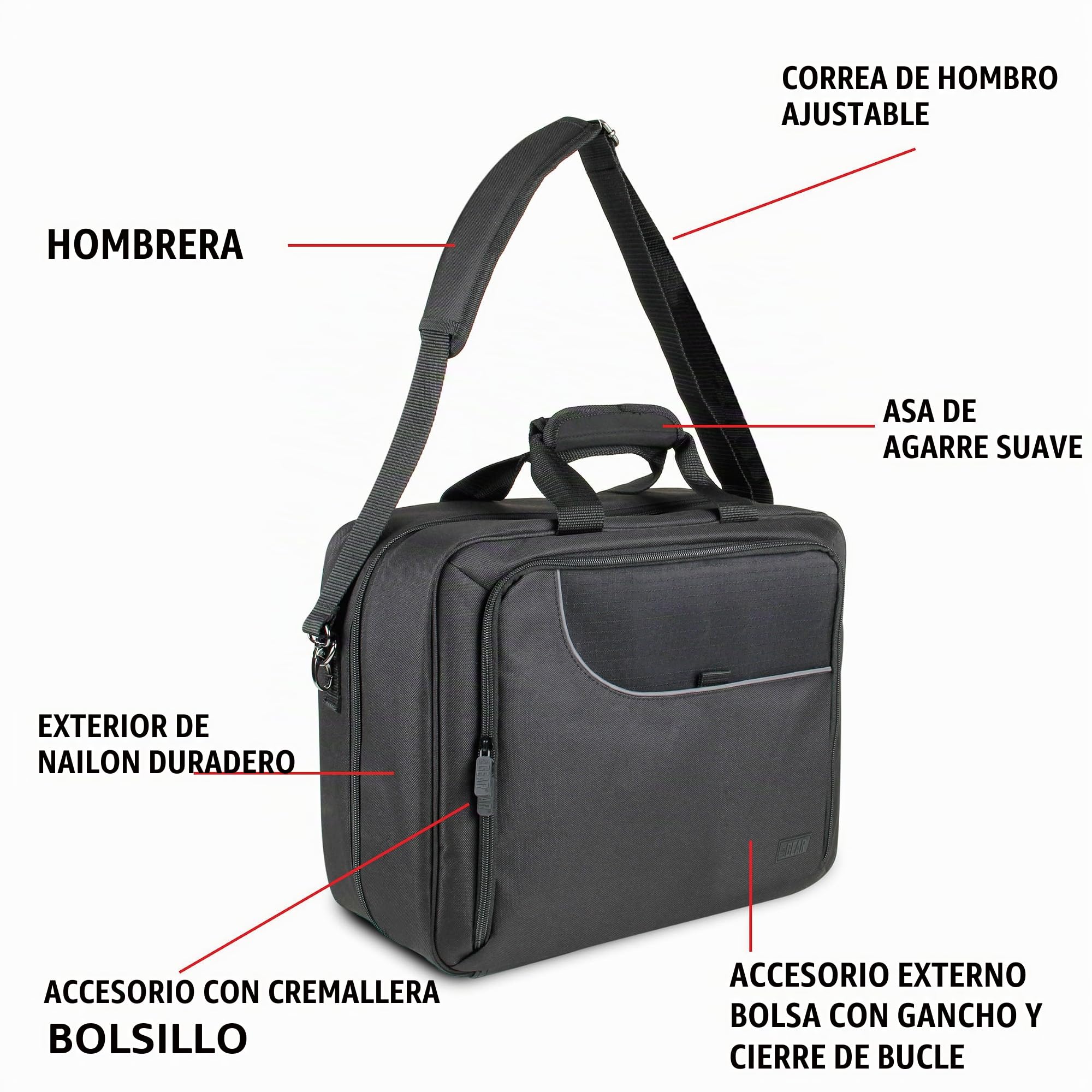 USA Gear Estuche para Mezclador de Audio - Estuche de Viaje para Mezclador de Podcast con Interior Resistente a los Arañazos - Compatible con RODECaster Pro, RODECaster Pro II y Más Equipos (Negro)