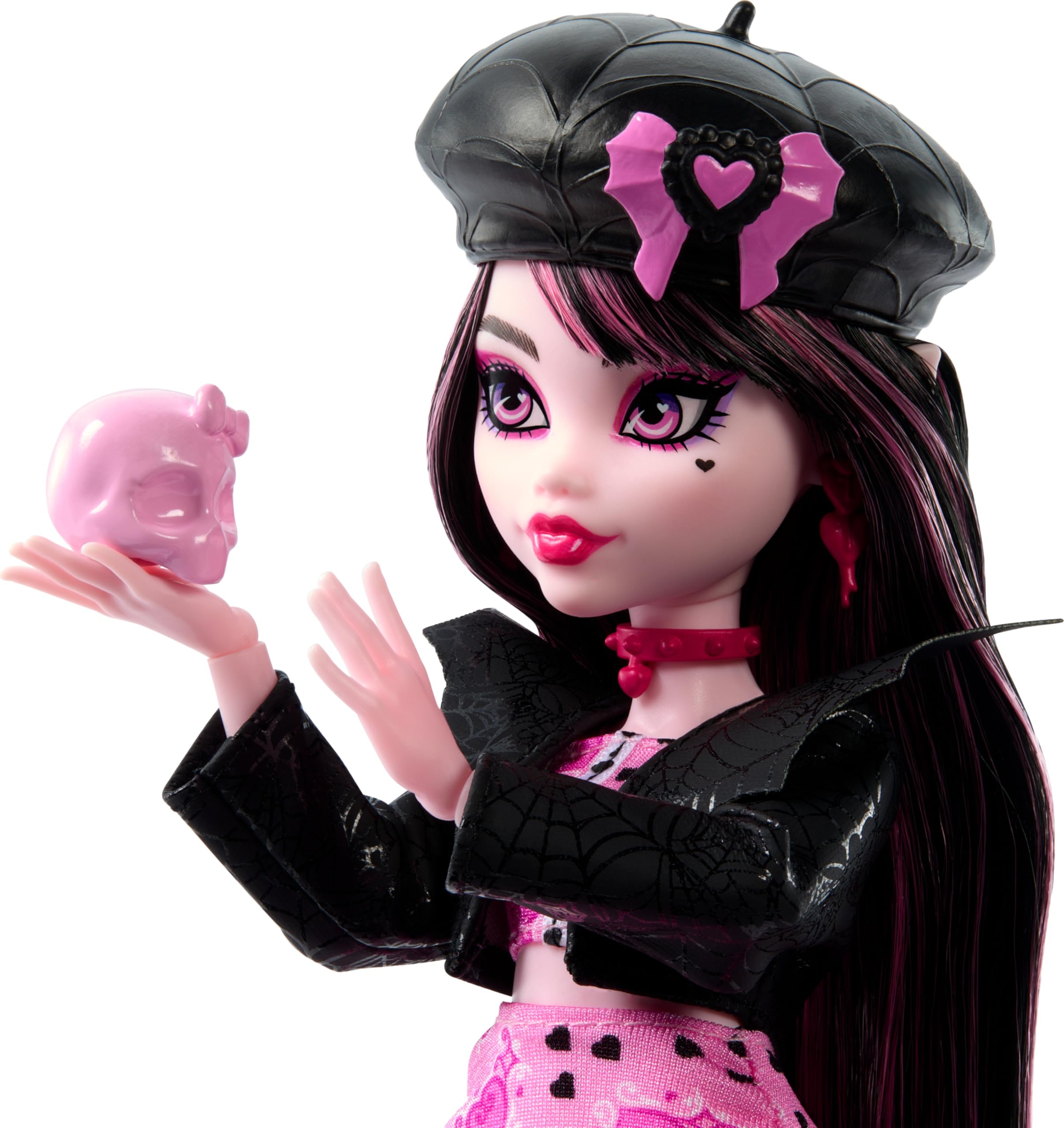 Monster High Fearbook Strasznik Draculaura Zestaw z lalką, kurtka, rocznik szkolny, scenariusz, rekwizyty filmowe HXW30