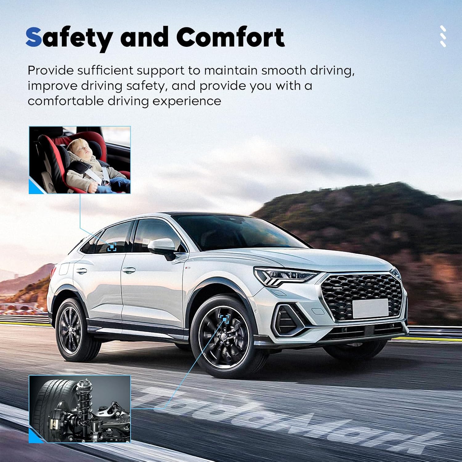 Front Complete Struts Assembly Compatible with 2002 2003 Toyota Camry(LE, SE, XLE) 2.4L 3.0L/Lexus ES300 (w/o adaptive variable suspension), Shock w/Coil Spring, Replace for 171490 171491, 2Pcs