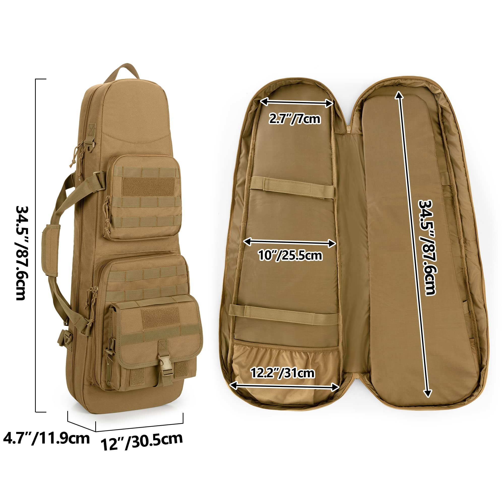 Amazon.co.jp: DSLEAF ガンケース 2丁収納 32インチ/80cm対応