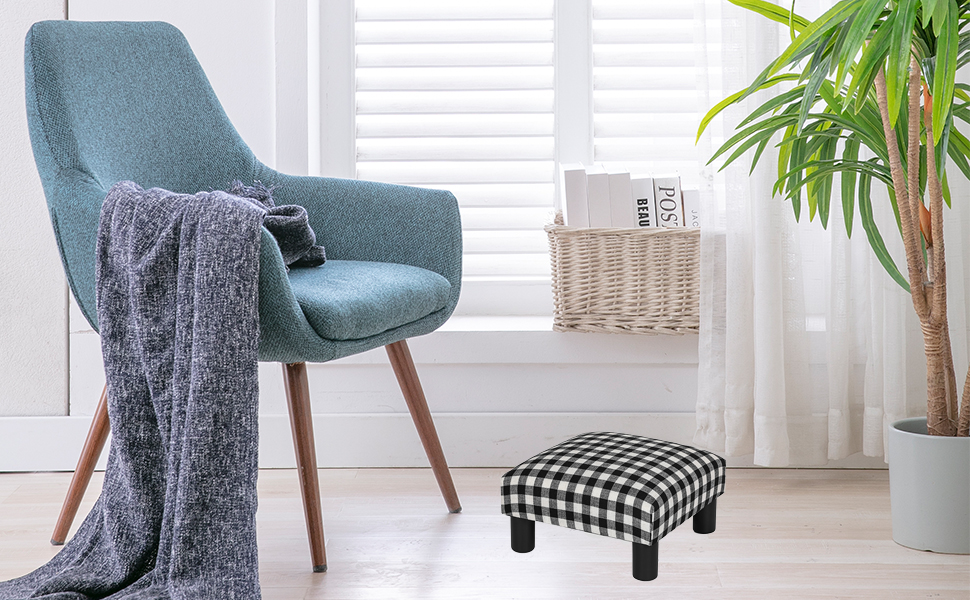 Amazon.com: Adeco Small Footstool Geometric Art – Cuboid