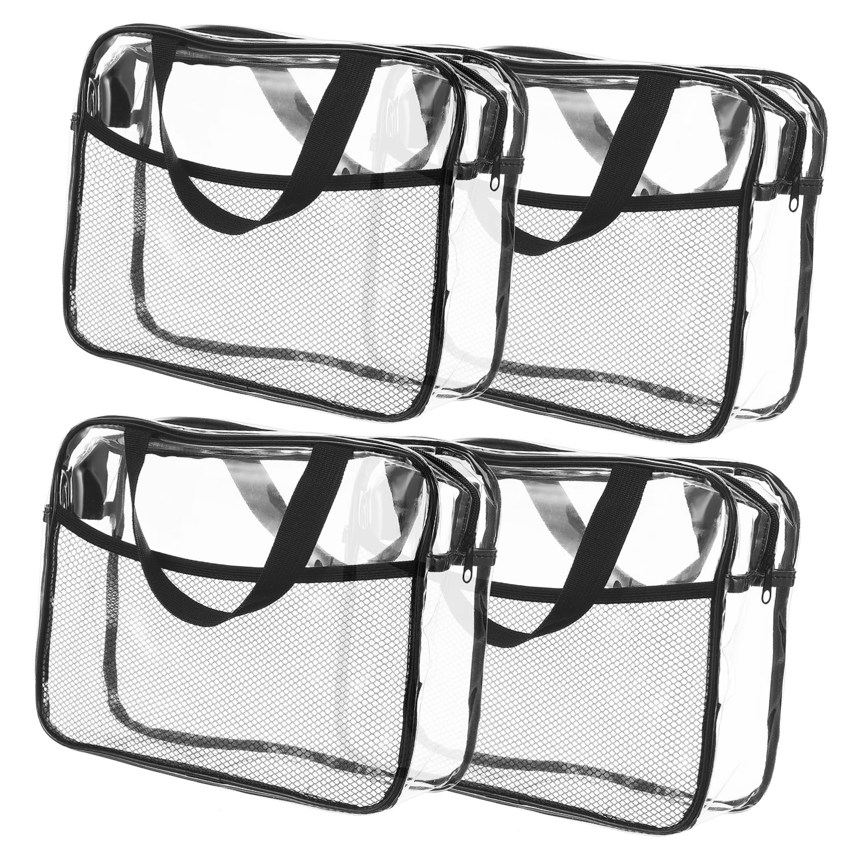 Borsa per Riporre i Giocattoli 4 Pezzi in Pvc Nero